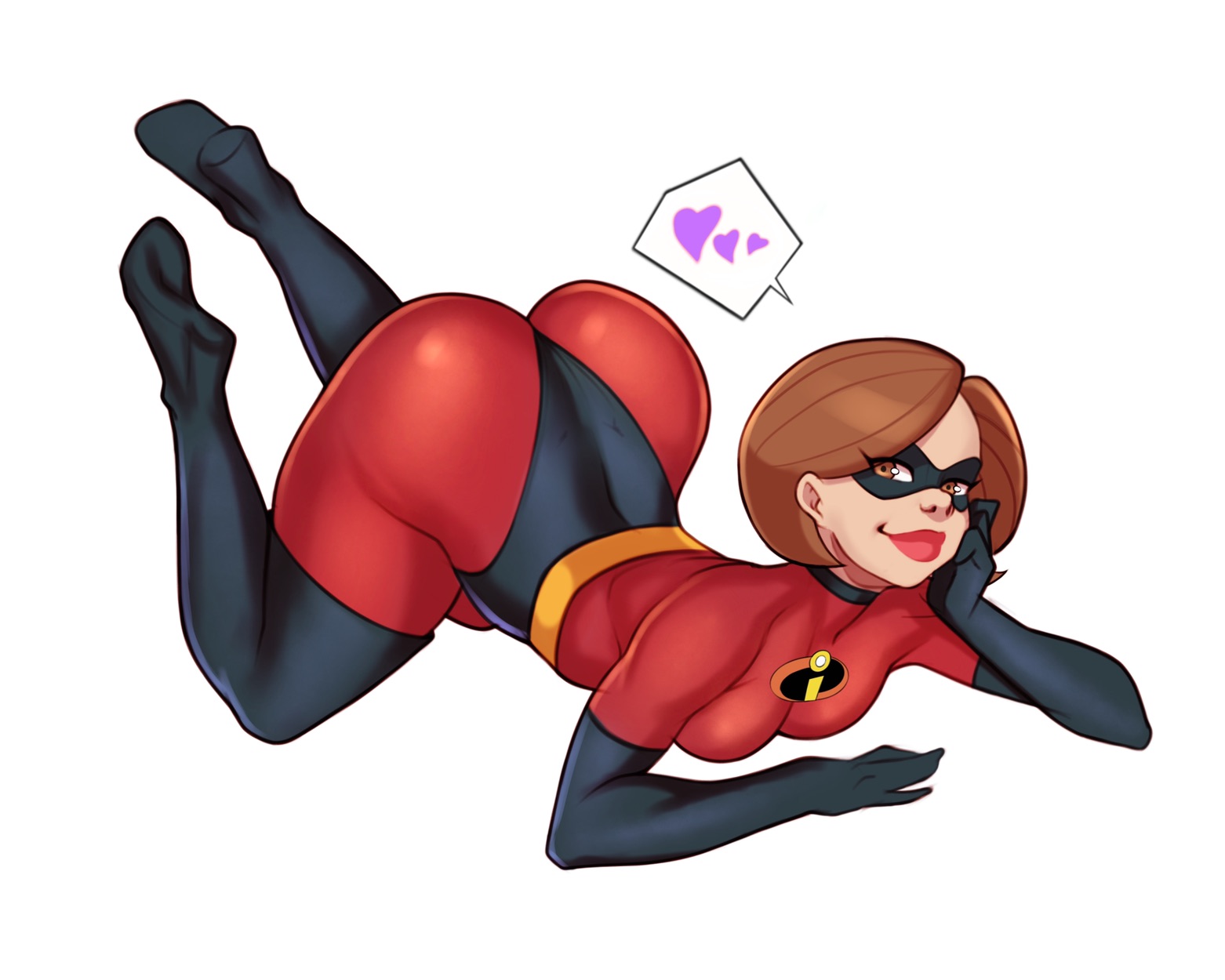 2022, armwear, ass, ass up, ass visible through thighs, big ass, big breasts, bodysuit, breasts, brown hair, clothed, clothing, curvaceous, curvy, disney, elastigirl, eyewear, fat ass mommy, female, female focus, female only, footwear, gloves, handwear, helen parr, jakuson z, latex, legwear, long boots, long gloves, mask, masked female, mature female, milf, nipple bulge, pixar, pixar mom, short hair, smile, solo, superheroine, tagme, the incredibles, thick, thick thighs, thunder thighs, tight bodysuit, white background, wide hips