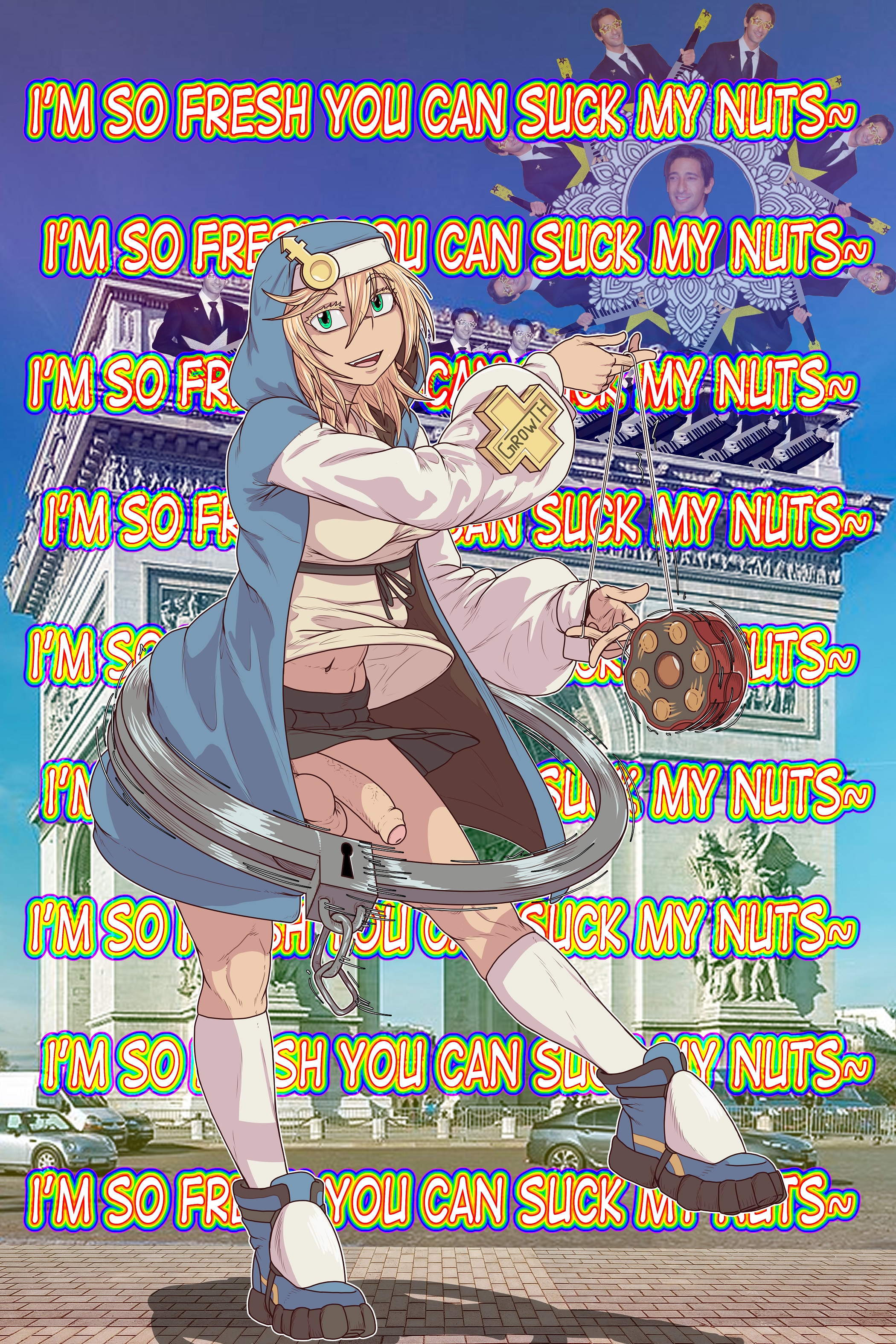 1futa, adrian brody, arc system works, big penis, blonde hair, breasts, bridget, brodyquest, casual, clothing, female, full color, futanari, guilty gear, guilty gear strive, handcuffs, hula hoop, human, kiahl, lobsterkiahl, nonsexual, nonsexual nudity, pale skin, skirt flip, trans woman, upskirt, weapon, yo-yo, yoyo