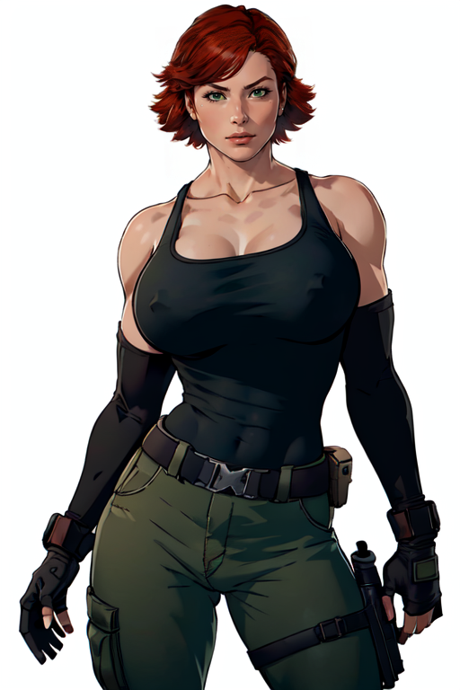 ai_generated big_breasts meryl_silverburgh metal_gear_solid