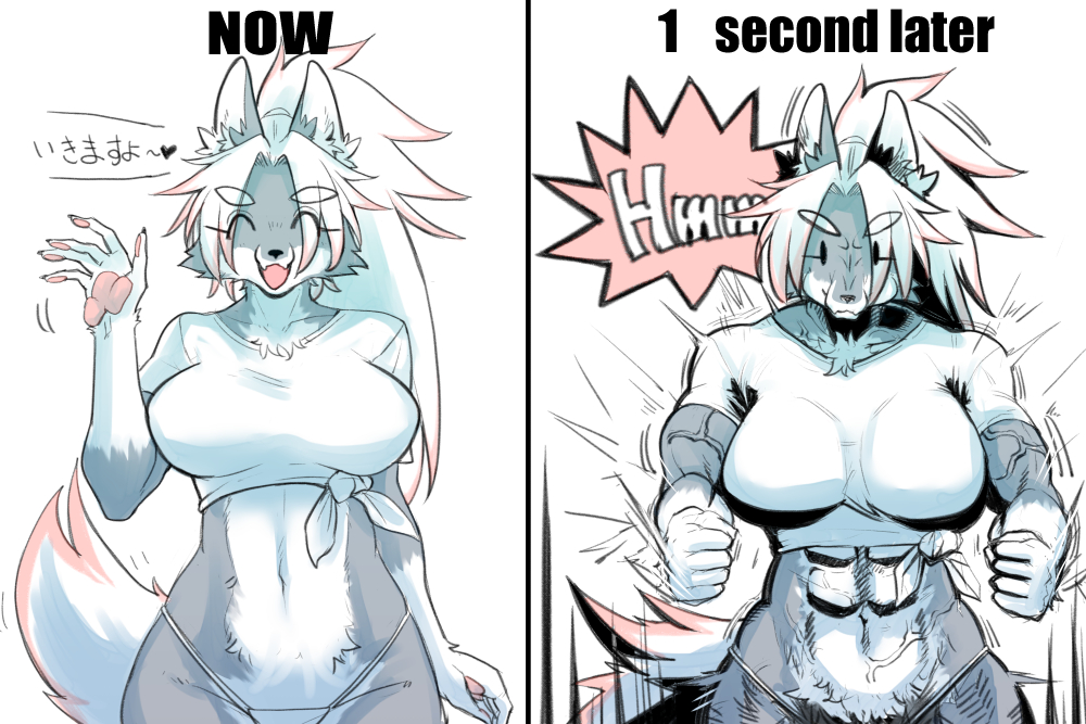 big_breasts breasts female furry oc ookamiwaho original original_character tagme thick_thighs