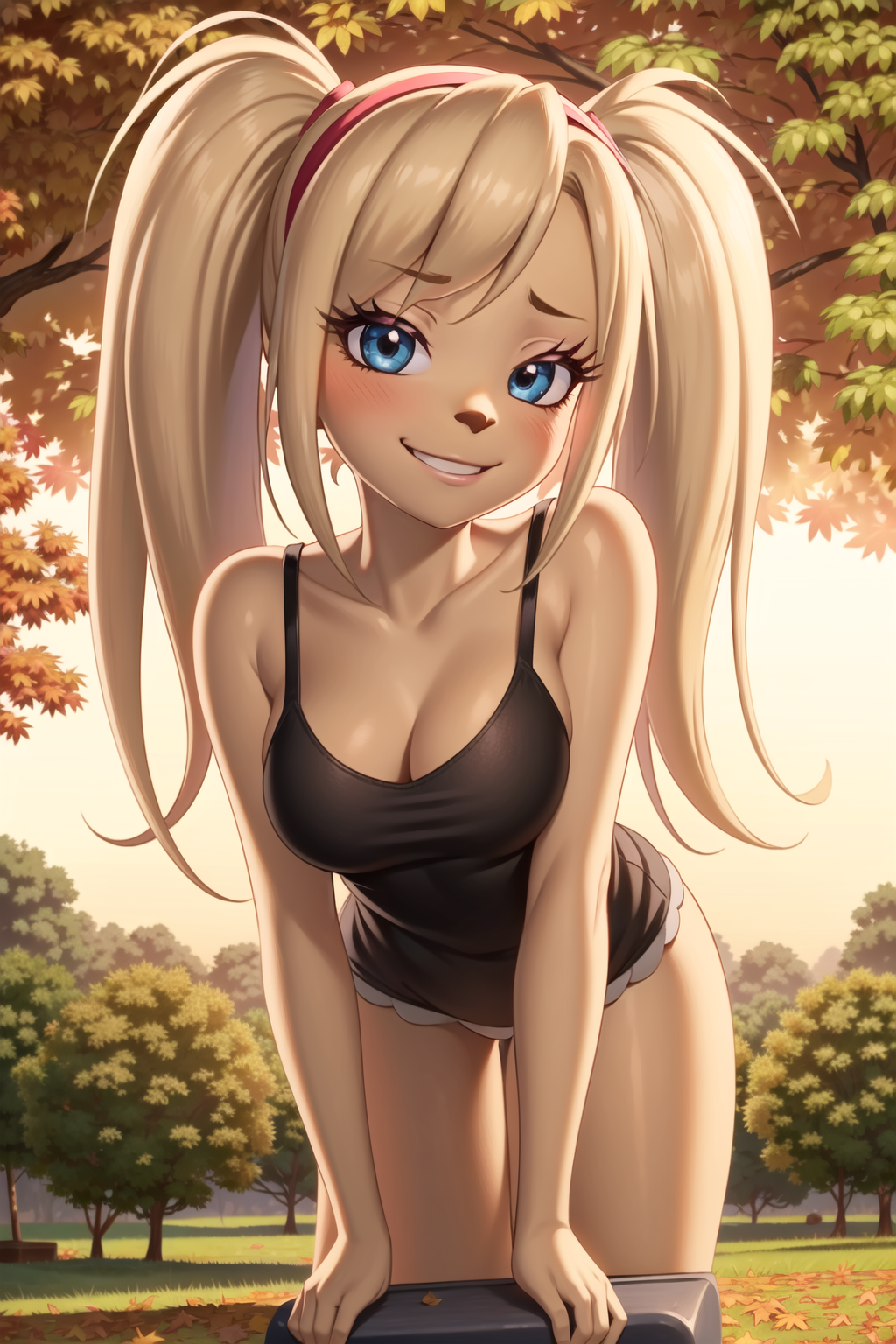 ai_generated barboskiny big_breasts blonde_hair blue_eyes canine furry long_hair roza sitting smiling tagme