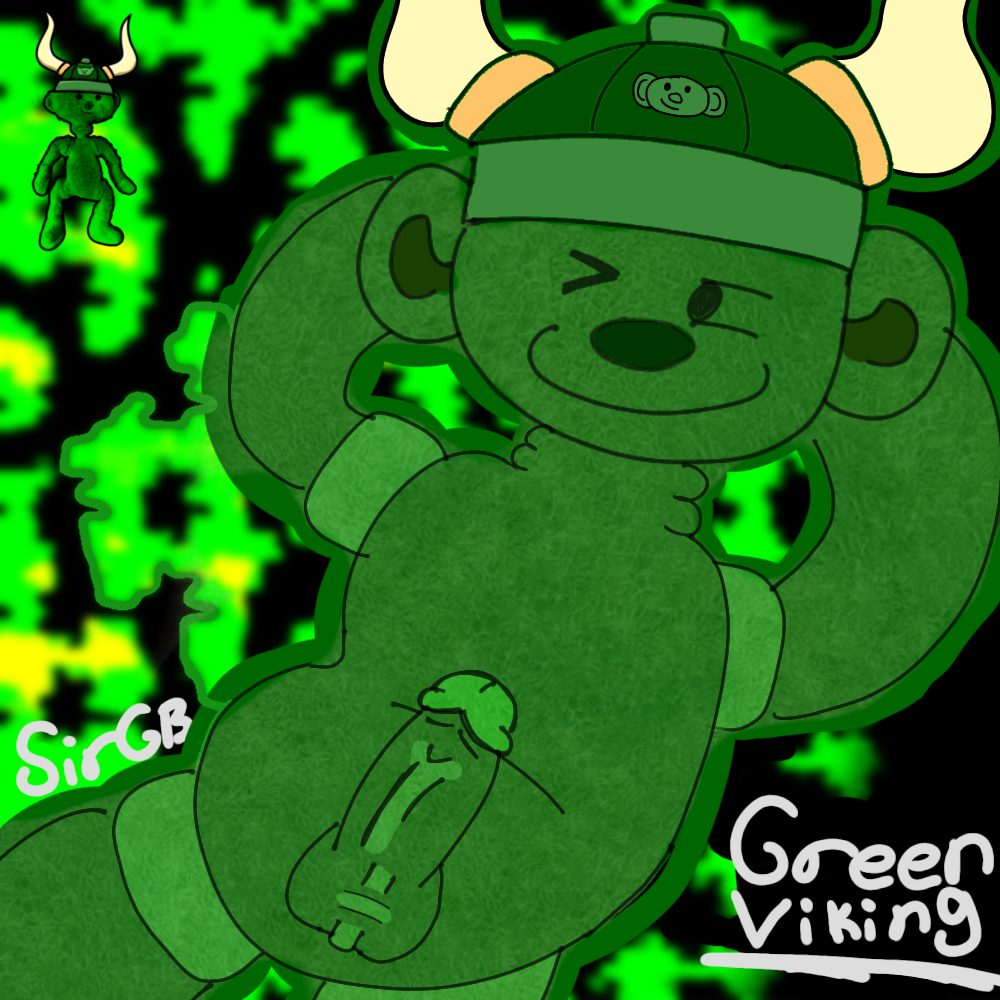 1boy bear_(game) character_name cock green_background green_body green_fur green_helmet green_nose green_penis green_viking_(bear) helmet penis roblox roblox_game self_upload sirgburger tagme viking_helmet