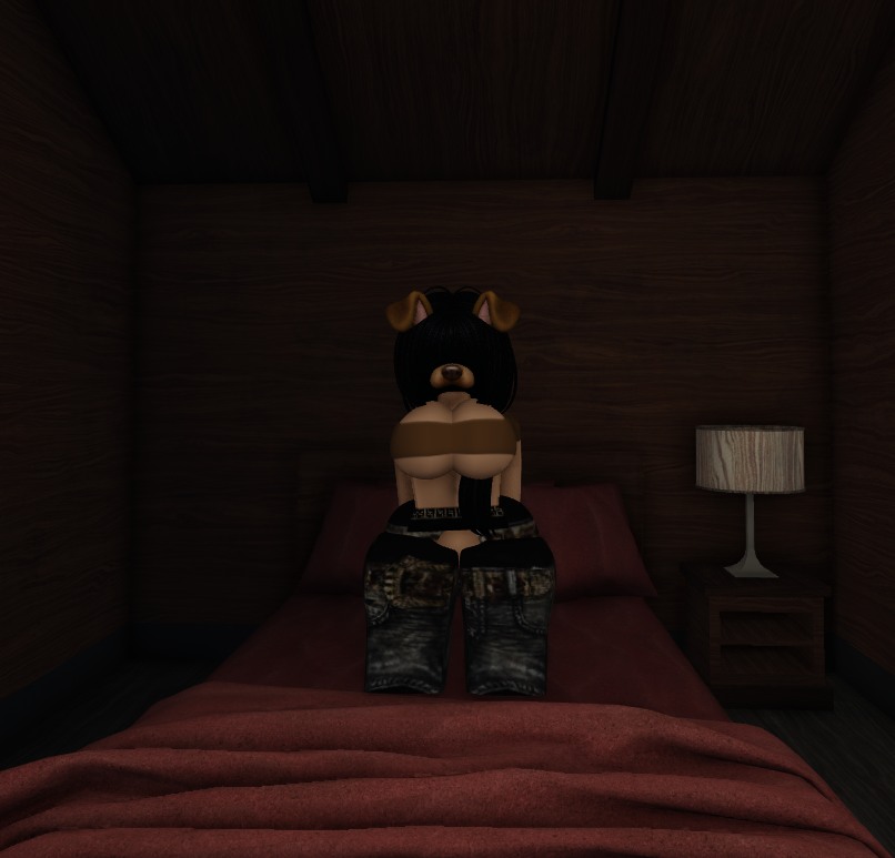 1girls 3d bed big_breasts breasts catsulithr34 clothed dog_ears roblox roblox_avatar robloxian self_upload swaying tagme thighs tubetop