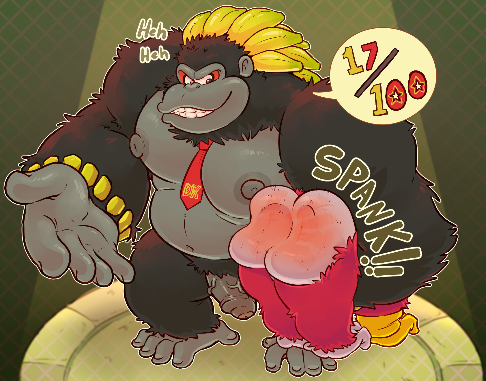 A creature roaring in pleasure