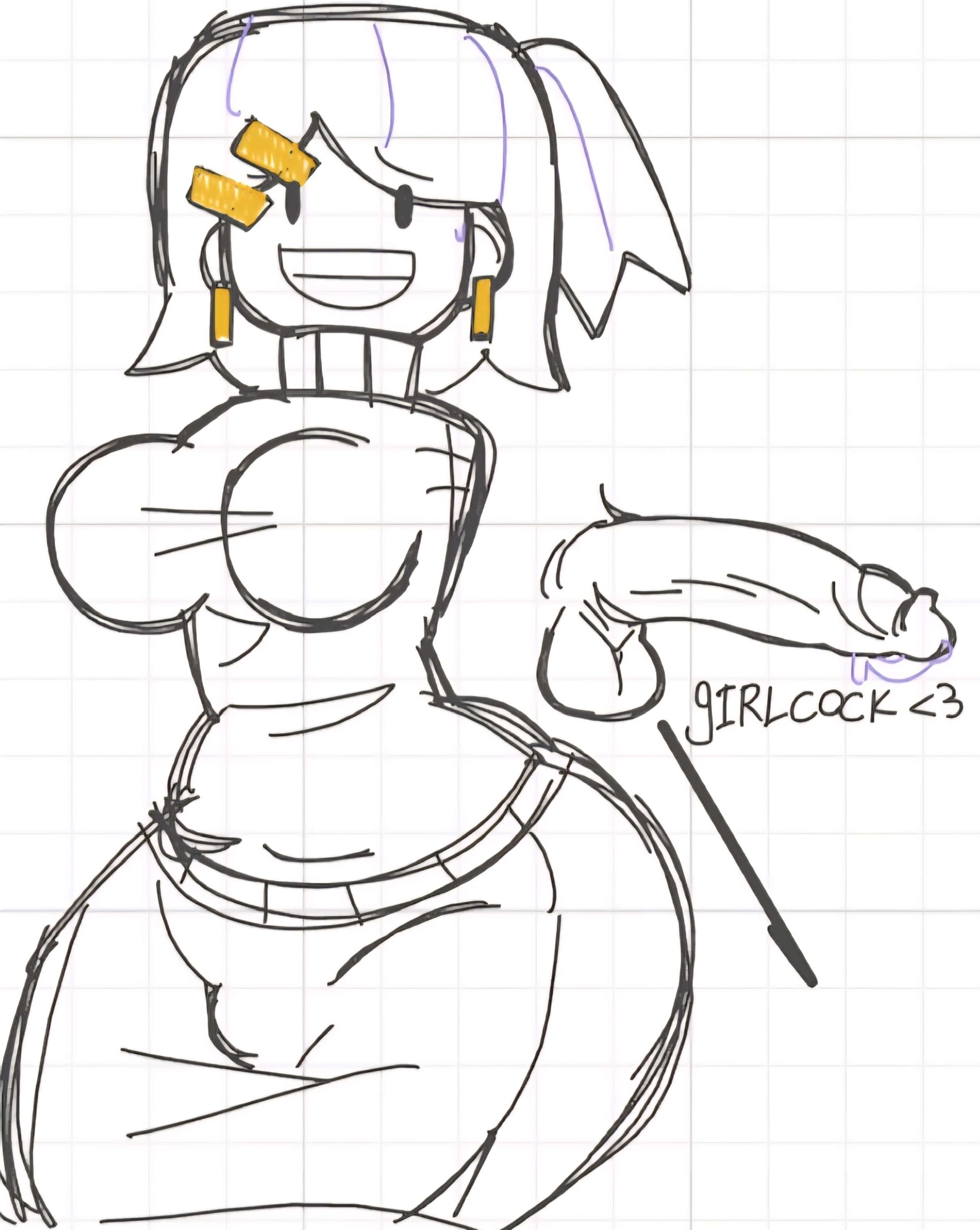 1futa, battle for dream island, bfb, bfdi, breasts, bulge, bulge through clothing, color, dress, futanari, gaty (bfdi), gijinka, humanized, humanized object show, implied futa, intersex, jacknjellify, keymaster778, large breasts, medium hair, object show, object show community, object shows, osc, penis, short hair, simple eyes, sweater, the power of two, tpot, whiteboardfox