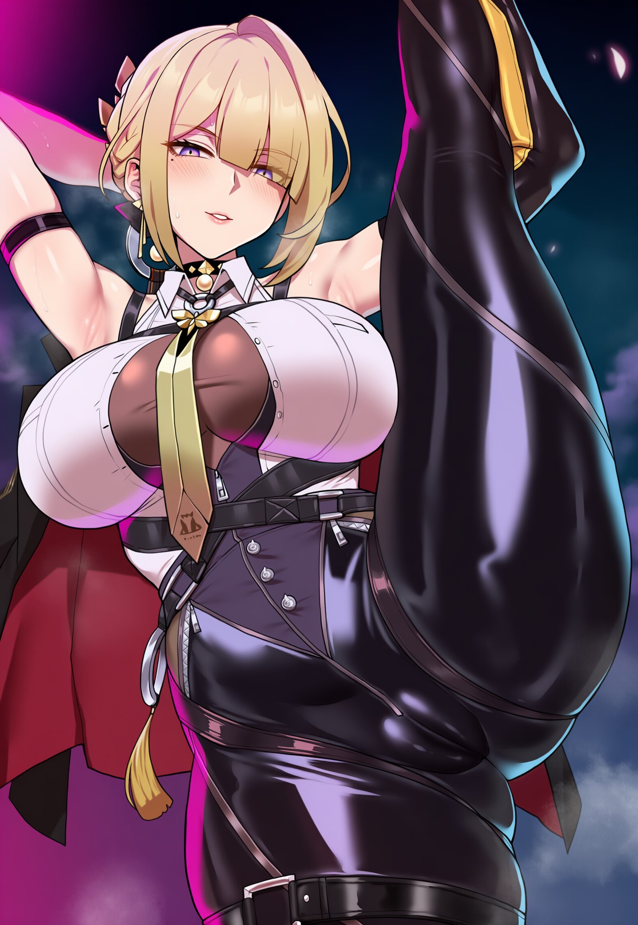 1girls, ai generated, ass, ass focus, blonde hair, evelyn chevalier, female, nonetheless, paid reward available, seductive, skin tight, solo, tight pants, zenless zone zero
