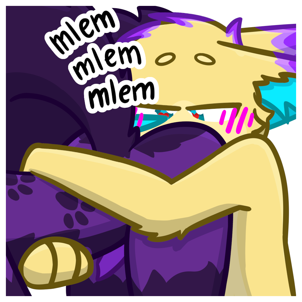 1:1 anal anthro ass big_tail blue_nose blush blush_lines canid canine colored curled_tail duo fenjay fennec_fox footprint fox fur genitals heart_pupils highlights_(coloring) licking male male/male mammal markings mlem_(sound_effect) oral pawprint pawprint_(marking) penis purple_body purple_fur purple_highlights purple_penis rimming roxo roxo_(artist) sex shaded sticker tail text tongue true_fox yellow_body yellow_fur