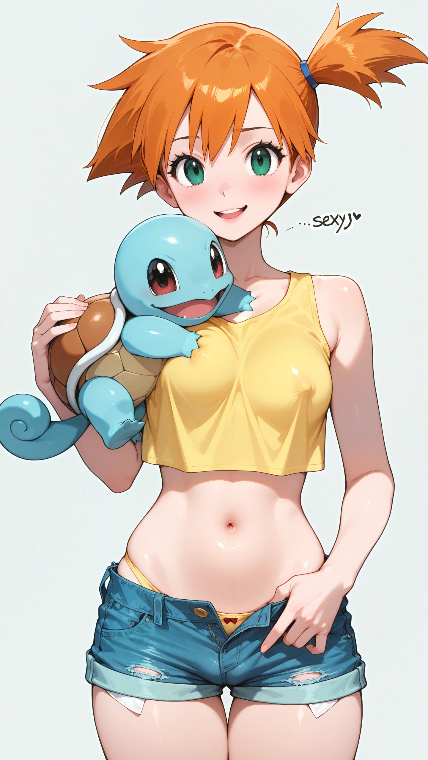 ai generated, bokartti, female, kasumi (pokemon), pokemon, pokemon (species), sexy, squirtle