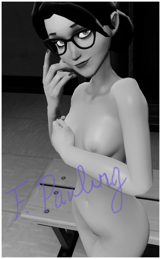black_and_white female gloves miss_pauling misspauling nipples nude nude_female painted_nails picture solo solo_female tagme team_fortress_2 tf2