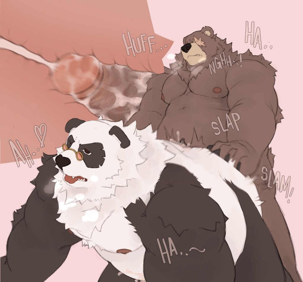 all_fours anal anthro ass bear belly ben_bigger bodily_fluids brown_body brown_fur cum cum_in_ass cum_inside duo erection eyewear facial_scar from_behind_position fur genital_fluids genitals giant_panda glasses internal internal_anal male male/male male_penetrated male_penetrating male_penetrating_male mammal mihoyo missing_eye multicolored_body multicolored_fur musclegut muscular nipples orgasm overweight pan_yin_hu pecs penetration penis plap scar sex tusskor zenless_zone_zero