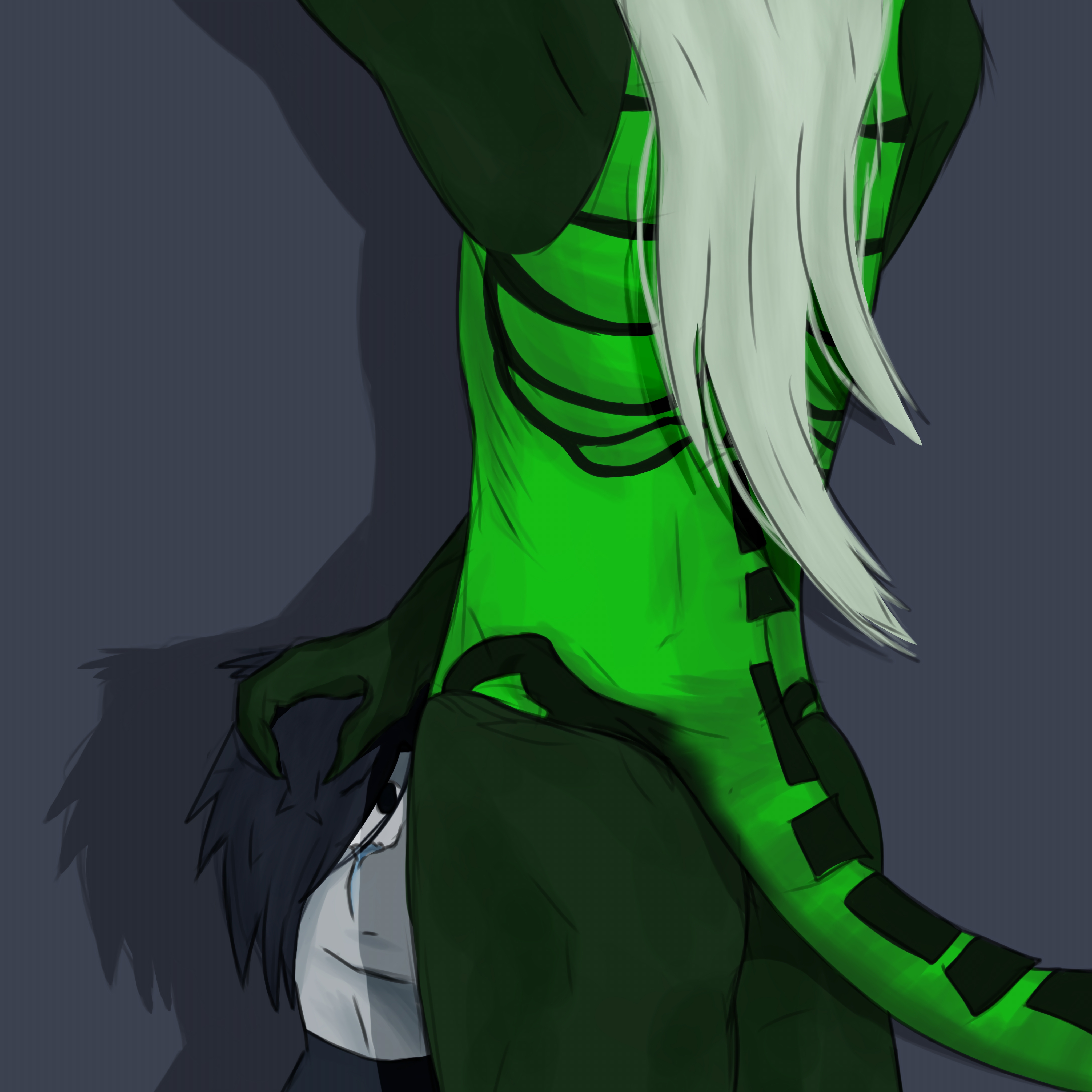 1x1x1x1, 1x1x1x1 (forsaken), betrayed 1x1x1x1, blowjob, blowjob face, bones, bones in belly, cum in mouth, dominant, dominant male, domination, forsaken (roblox), gay, gay blowjob, gay domination, gay sex, green body, green skin, grey body, grey skin, holding hair, male, ribs, roblox, roblox game, robloxian, size difference, submissive, submissive male, tagme (artist), tail, two time