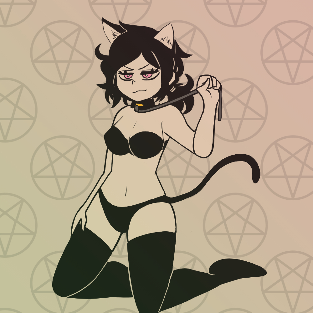 1girls, ashley graves, autosexual, beautiful, belly, belly button, black choker, black hair, black socks, breasts, cat ears, cat tail, choker, crazy, erotic, female, fetish, goth, goth girl, gothic, gothic girl, imminent anal, imminent fellatio, imminent oral, imminent orgasm, imminent penetration, imminent rape, imminent sex, imminent vaginal, kneeling, necklace, purple eyes, serious, serious face, serious look, silly, silly face, smile, smiling, socks, staff, submissive, submissive female, submissive human, the coffin of andy and leyley, yandere
