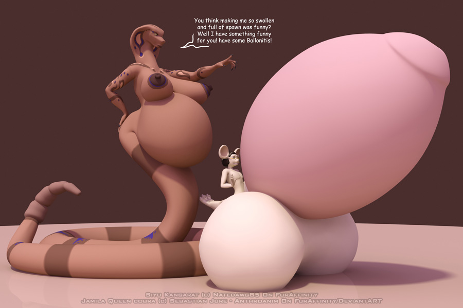 3d anthro anthroanim ball_growth balls balls_expansion belly big_balls big_belly big_breasts big_ears breasts cobra duo female gang_xi_siyu growth hair huge_balls huge_breasts hyper hyper_balls hyper_belly hyper_penis jamila_queen_cobra kangaroo_rat male mammal naga nipples nude penis penis_inflation reptile rodent scalie simple_background siyu snake snake_hood wide_hips