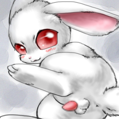 2015 anus blush box_xod censored fur furry furry_only lagomorph male male_only mammal penis rabbit solo tail