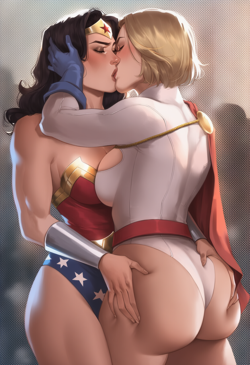 2girls, ai generated, alien, alien girl, alien humanoid, alien look like human, amazon, ass, big ass, big breasts, big thighs, blonde female, blonde hair, breasts, curvaceous, curvy, curvy figure, dc, dc comics, demigod, demigoddess, diana of themyscira, diana prince, digital media (artwork), female, hips, hourglass figure, huge ass, huge breasts, huge thighs, humanoid, justice league, justice society of america, kara zor-el, karen starr, kryptonian, large ass, large breasts, large thighs, legs, light skin, light-skinned female, mature, mature female, phophopho, power girl, slim waist, superman (series), themysciran, thick, thick hips, thick legs, thick thighs, thighs, voluptuous, waist, wide hips, wide thighs, wonder woman, wonder woman (series)