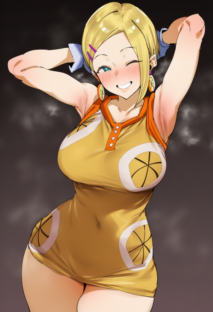 1girls, ai generated, big breasts, big thighs, blonde hair, blonde-haired female, breasts, breasts bigger than head, busty, curvy, female, female only, goblinharem, huge breasts, huge thighs, massive breasts, massive butt, mikita (one piece), miss valentine, one piece, seductive, thick body, thick legs, thick thighs