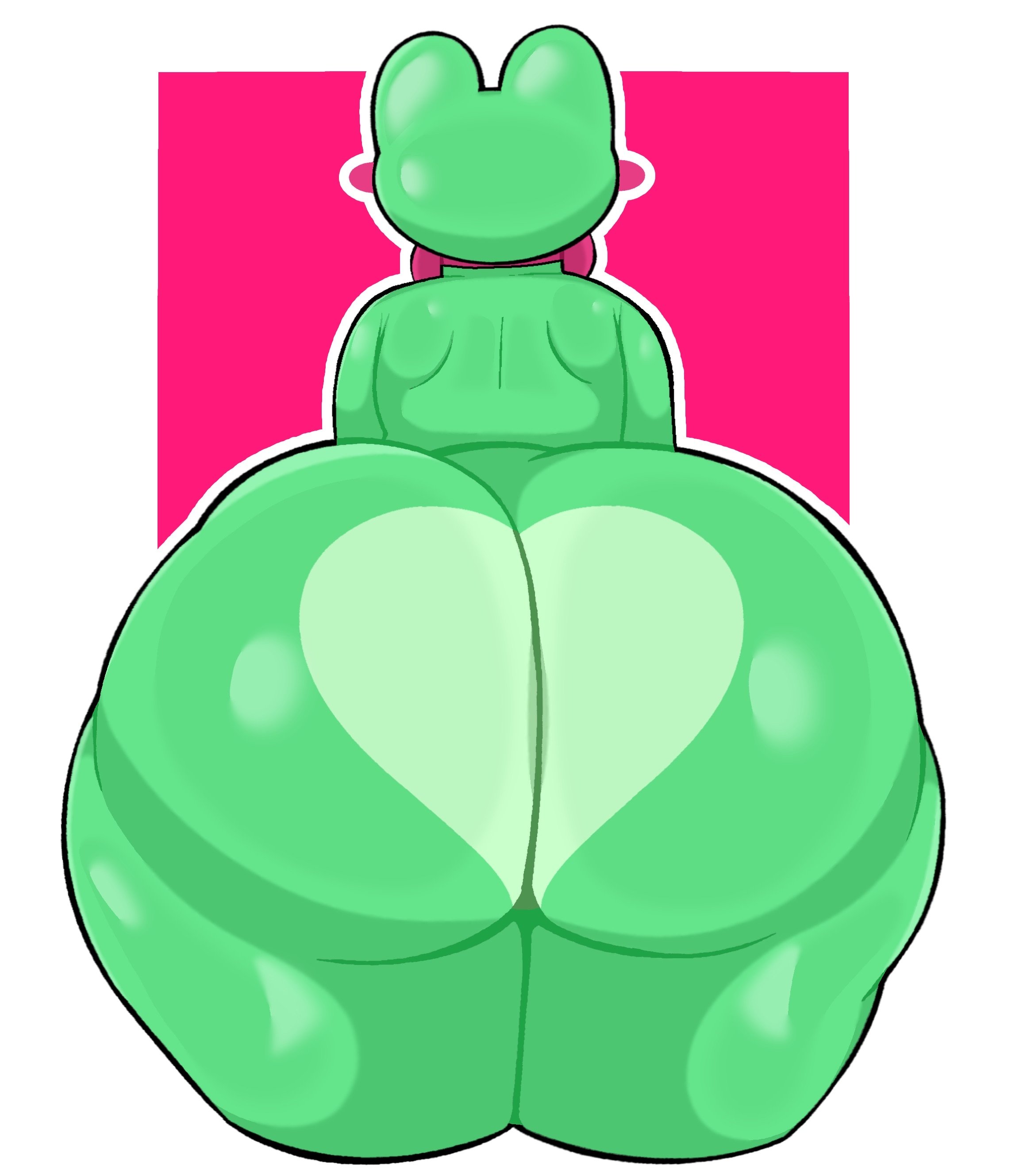 anthro, ass, ass focus, big ass, fat ass, frog, huge ass, kirukato, ribbit (the amazing digital circus), solo, the amazing digital circus, thick thighs