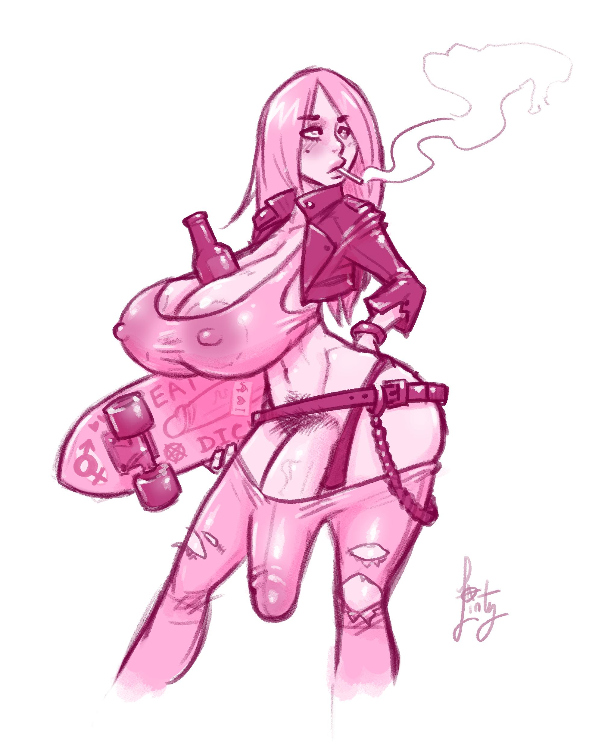 1futa, areolae, big breasts, breasts, bulge, cigarette, dickgirl, erection, erection under clothes, futa only, futanari, huge cock, hyper penis, intersex, large breasts, linty, long breasts, long penis, nipples, penis, penis to the knees, penis under clothes, sagging breasts, smoking, solo, solo futa