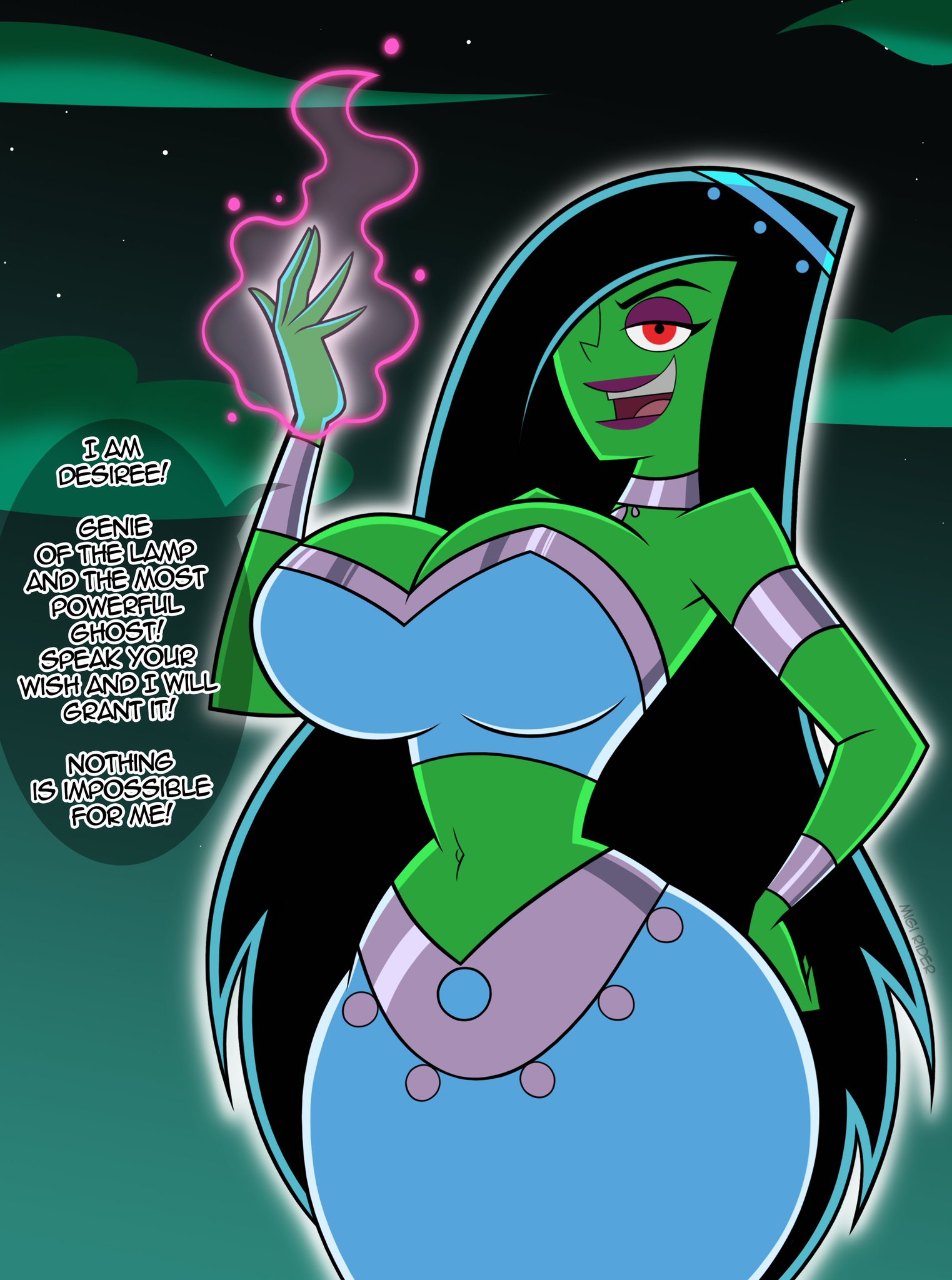 1girls, big ass, big breasts, big thighs, breasts, bust, busty, chest, curvaceous, curvy, curvy figure, danny phantom, desiree, digital media (artwork), female, genie, genie girl, ghost, ghost girl, green body, green skin, green-skinned female, hips, hourglass figure, huge ass, huge breasts, huge thighs, humanoid, large ass, large breasts, large thighs, legs, mature, mature female, migi rider, nickelodeon, slim waist, thick, thick hips, thick legs, thick thighs, thighs, voluptuous, waist, wide hips, wide thighs
