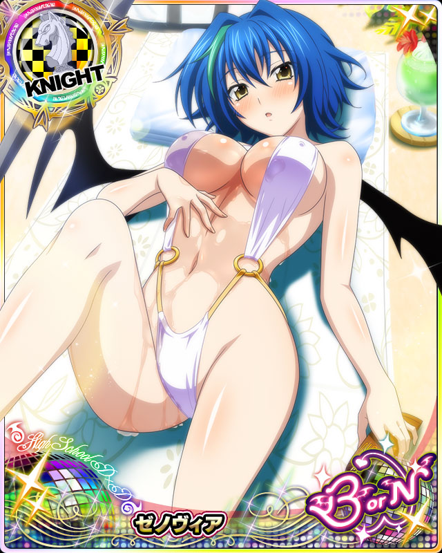 •, big breasts, bikini, blue hair, breasts, demon wings, female, high school dxd, wings, xenovia quarta, yellow eyes