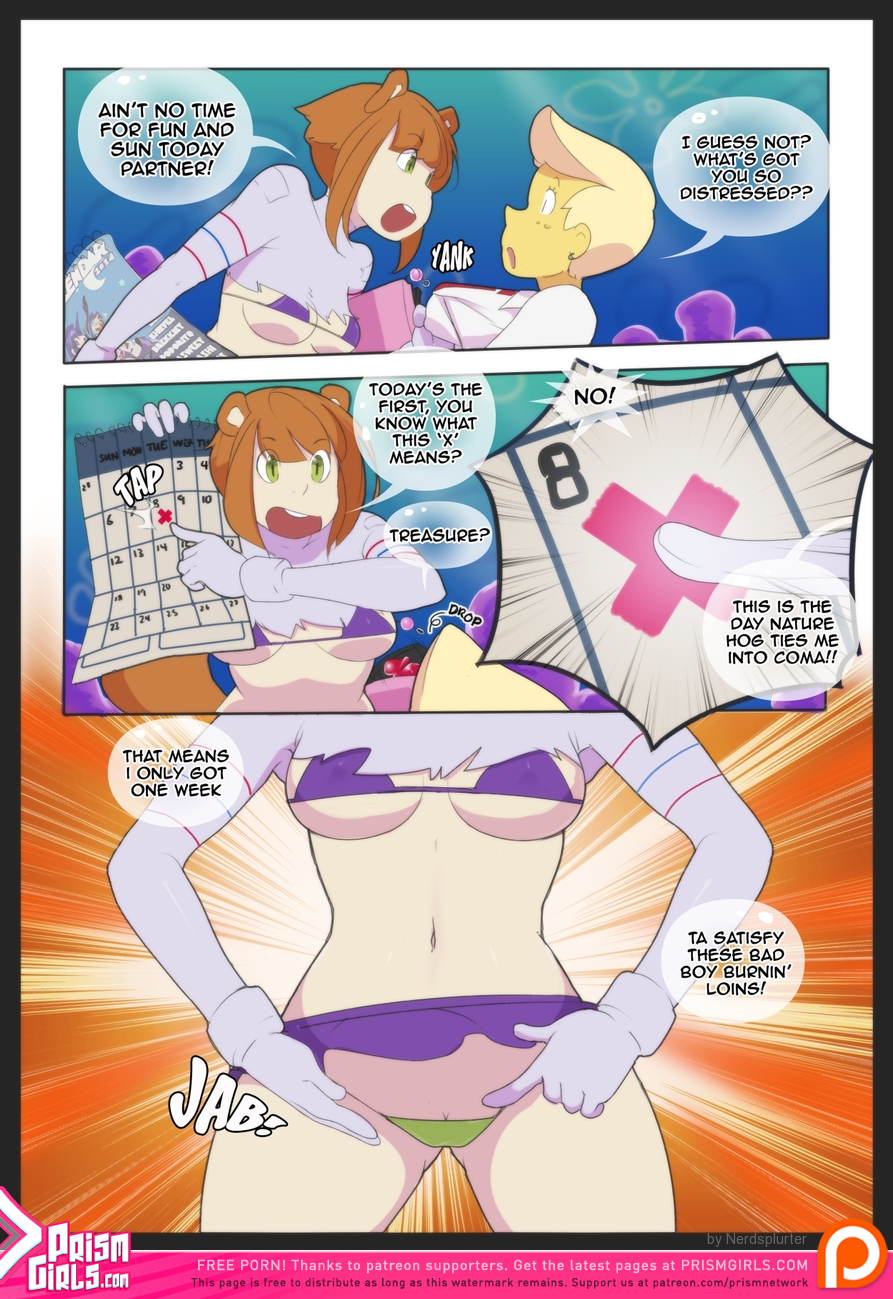 clothing comic female humanized male nerdsplurter prismgirls sandy_cheeks spongebob_squarepants straight_hair