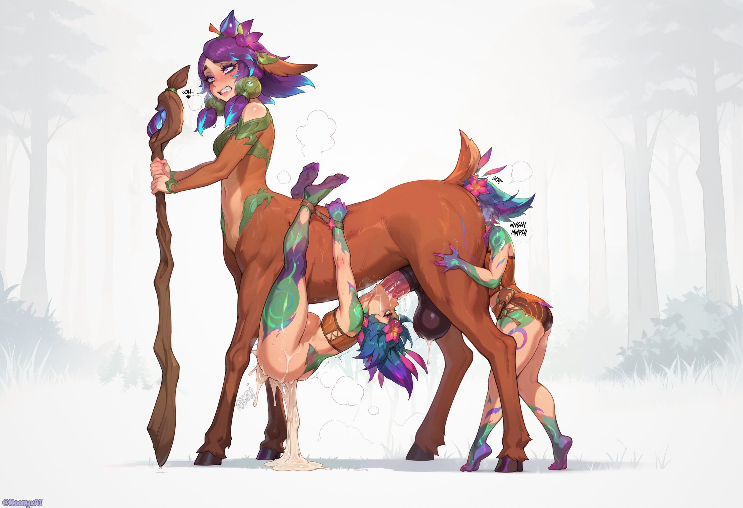1futa, 1girls, 2025, ai generated, animal penis, anthro, balls, belly riding, big ass, big balls, big penis, blush, bondage, bound arms, bound legs, breasts, bulge, centaur, child bearing hips, clone, clones, cocksleeve, cocktober (noonyx), cum, cum everywhere, cum explosion, cum in ass, cum in mouth, cum inflation, cum inside, cum spewing, deepthroat, deer girl, deer taur, equine penis, excessive cum, female, femsub, futa on female, futanari, horny, horny female, horny futa, horseballs, horsecock, horsecock futa, huge ass, huge balls, huge cock, hung futa, intersex, league of legends, licking, licking ass, lillia (league of legends), looking at penis, looking away, looking pleasured, multicolored hair, musk, musk clouds, neeko, noonyx, partially clothed, penis, purple eyes, rimjob, rimming, rimming futa, rimming horse, size difference, sloppy, sloppy blowjob, sloppy deepthroat, small breasts, smaller female, sniffing, sniffing ass, stomach bulge, sweat, sweatdrop, sweating, sweaty, sweaty balls, taller futa, tattoo, text, thick thighs, tied up, underbelly, undercarriage, veiny penis, yellow eyes