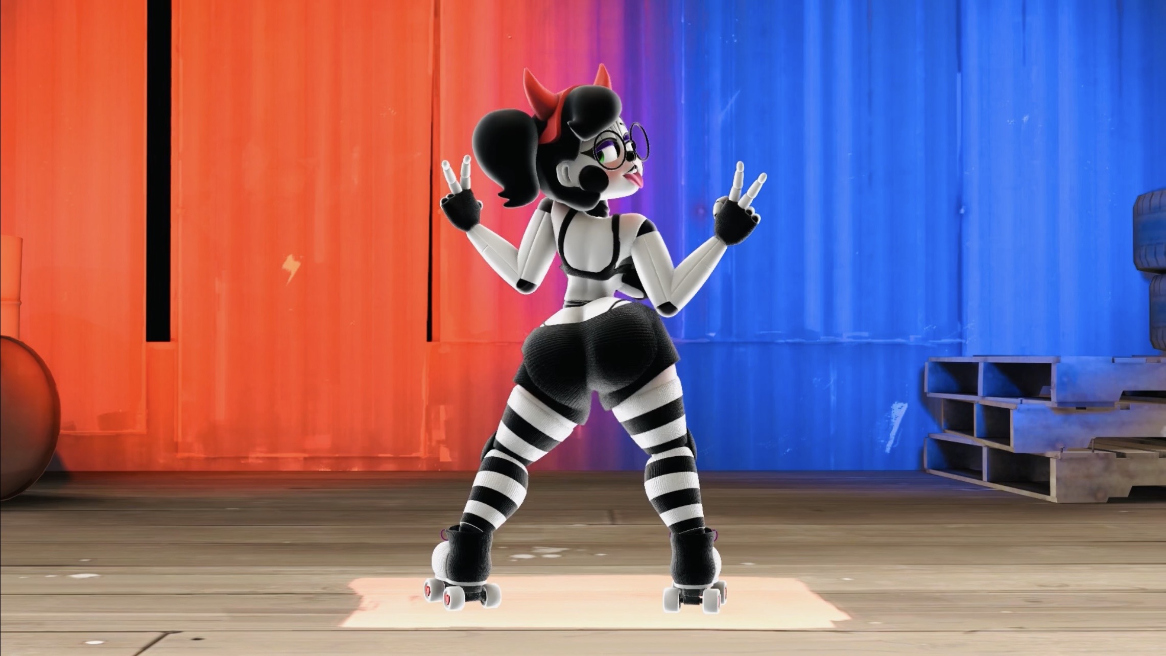 1girls, 3d, 3d (artwork), baby (fnafsl), circus baby, circus baby (fnaf), female, five nights at freddy's, five nights at freddy's: sister location, fnaf, goth baby, nugter, solo, summer baby, summer of 87 baby, tagme