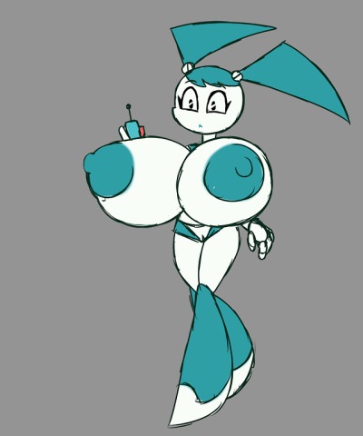 breasts, female, huge breasts, hyper, hyper breasts, jenny wakeman, metachoke, my life as a teenage robot, robot, xj-9