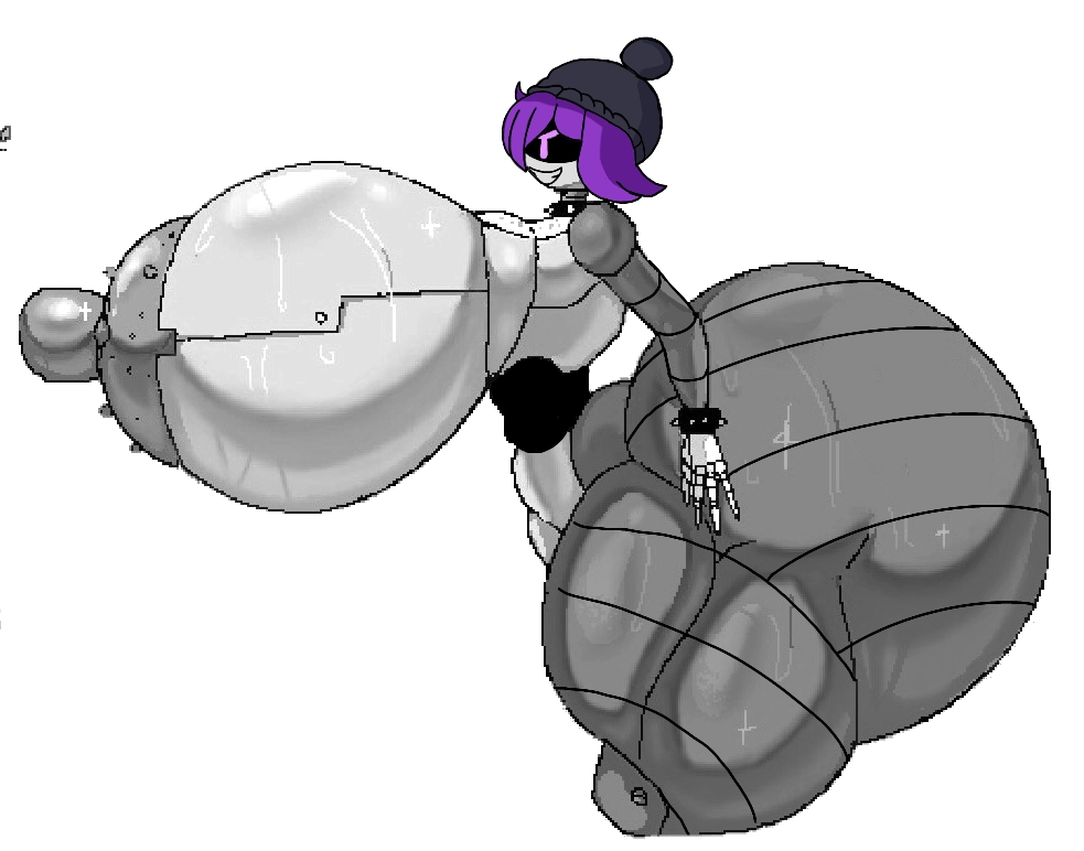 big ass, big breasts, bimbo, character edit, edit, female, female only, glands of montgomery, hyper, hyper ass, hyper breasts, murder drones, side view, uzi (murder drones), varix (edit)