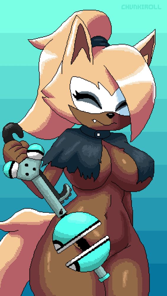 1girls, big breasts, breasts, chunkiroll, completely nude, convenient censoring, dark skin, female, female focus, female only, idw publishing, no sex, nude, nude female, sega, sonic (series), thick thighs, thighs, whisper, whisper the wolf