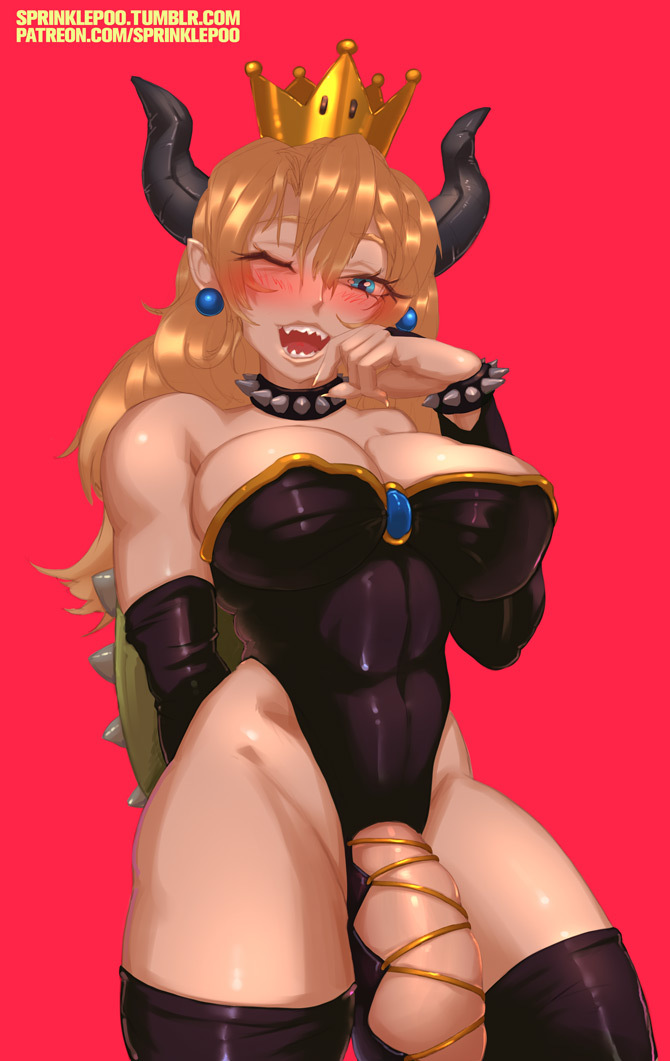 1futa, 2019, adult, aged up, ass, ass focus, back view, bad source, big ass, big butt, big thighs, bowsette, breasts, clothed, clothing, front view, futa only, futanari, huge cock, human, intersex, light skin, mario (series), mostly clothed, penis, solo, sprinklepoo, tagme, thick, thick ass, thick hips, thick legs, thick thighs