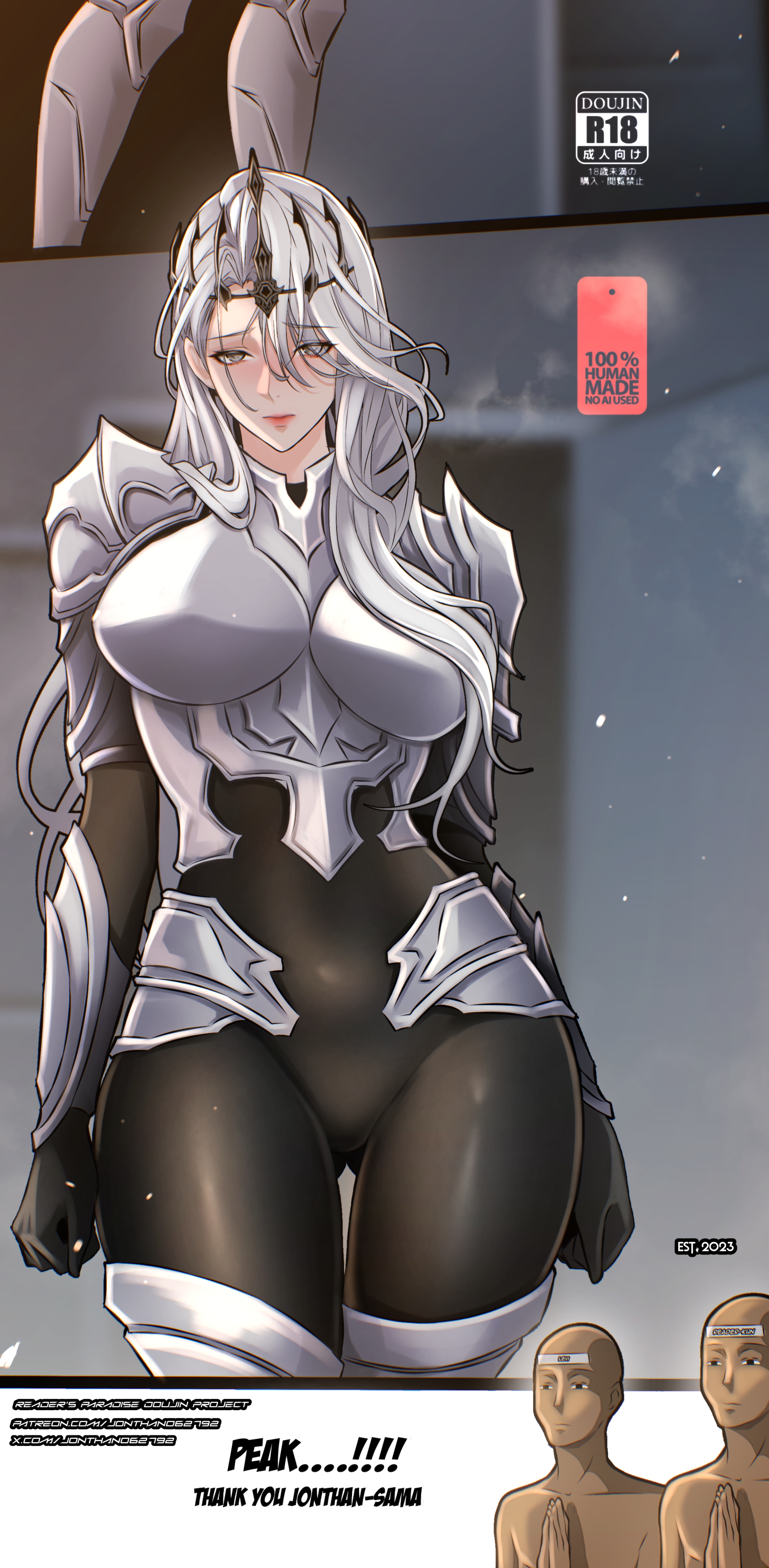 big breasts, breasts, female, jonthan062792, light-skinned female, nephis (shadow slave), shadow slave, white hair, white skin