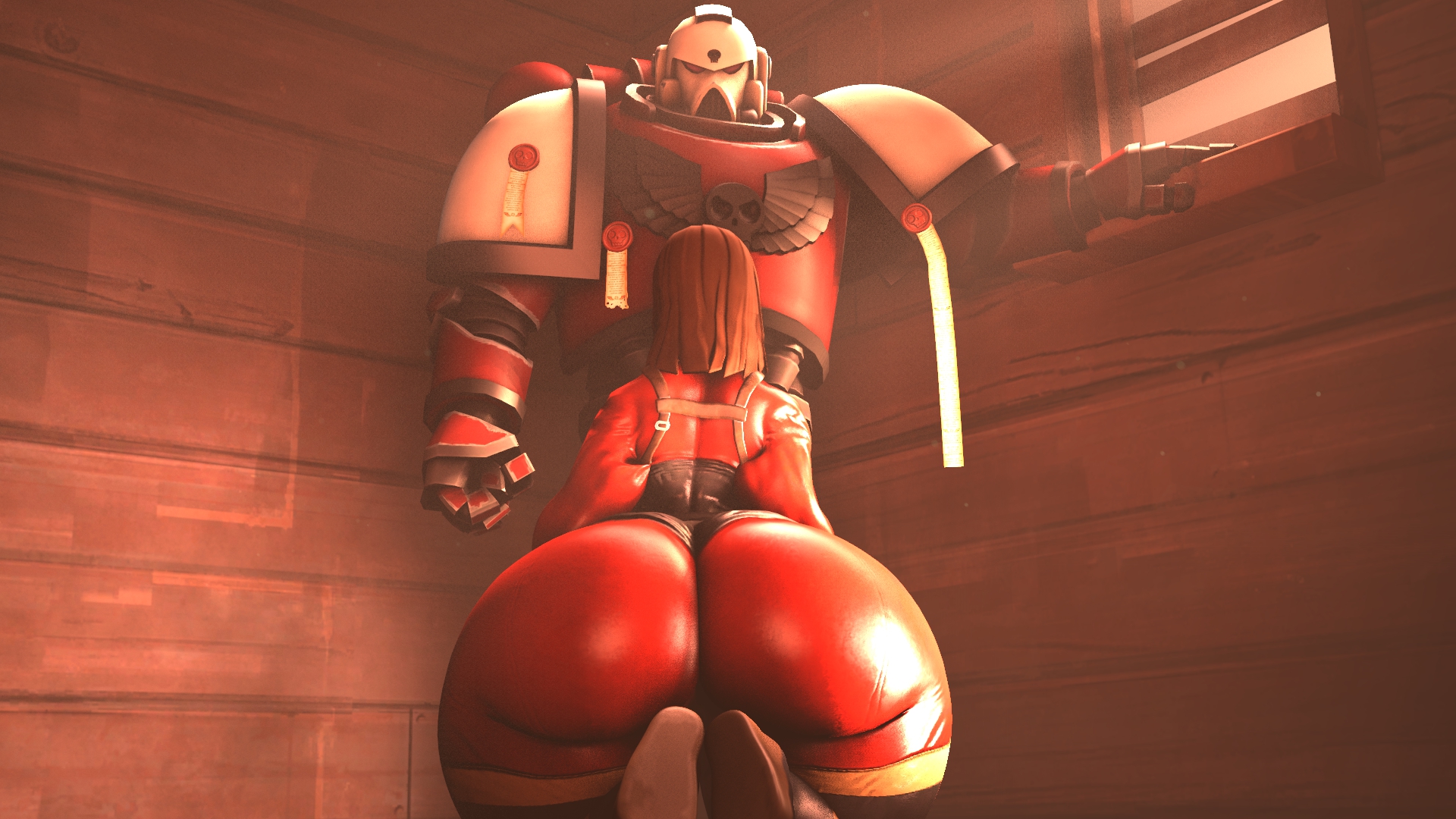 3d, 3d (artwork), absurdly large cock, adeptus astartes, ass bigger than body, ass bigger than head, ass focus, ass view, big ass, big breasts, big butt, big thighs, blood ravens, blowjob, branimation, breasts, brown hair, cock hungry, cock worship, female, fempyro, from above, giant ass, gigantic ass, gigantic butt, gigantic thighs, hi res, highres, huge ass, huge butt, huge thighs, imperium of man, latex, latex clothing, latex suit, male, massive ass, massive butt, massive thighs, penis, power armor, power armor (warhammer), pyro (team fortress 2), sfm, space marine, straight, submissive female, tagme, team fortress 2, thick, thick ass, thick hips, thick legs, thick thighs, thighs, warhammer (franchise), warhammer 40k, wide hips