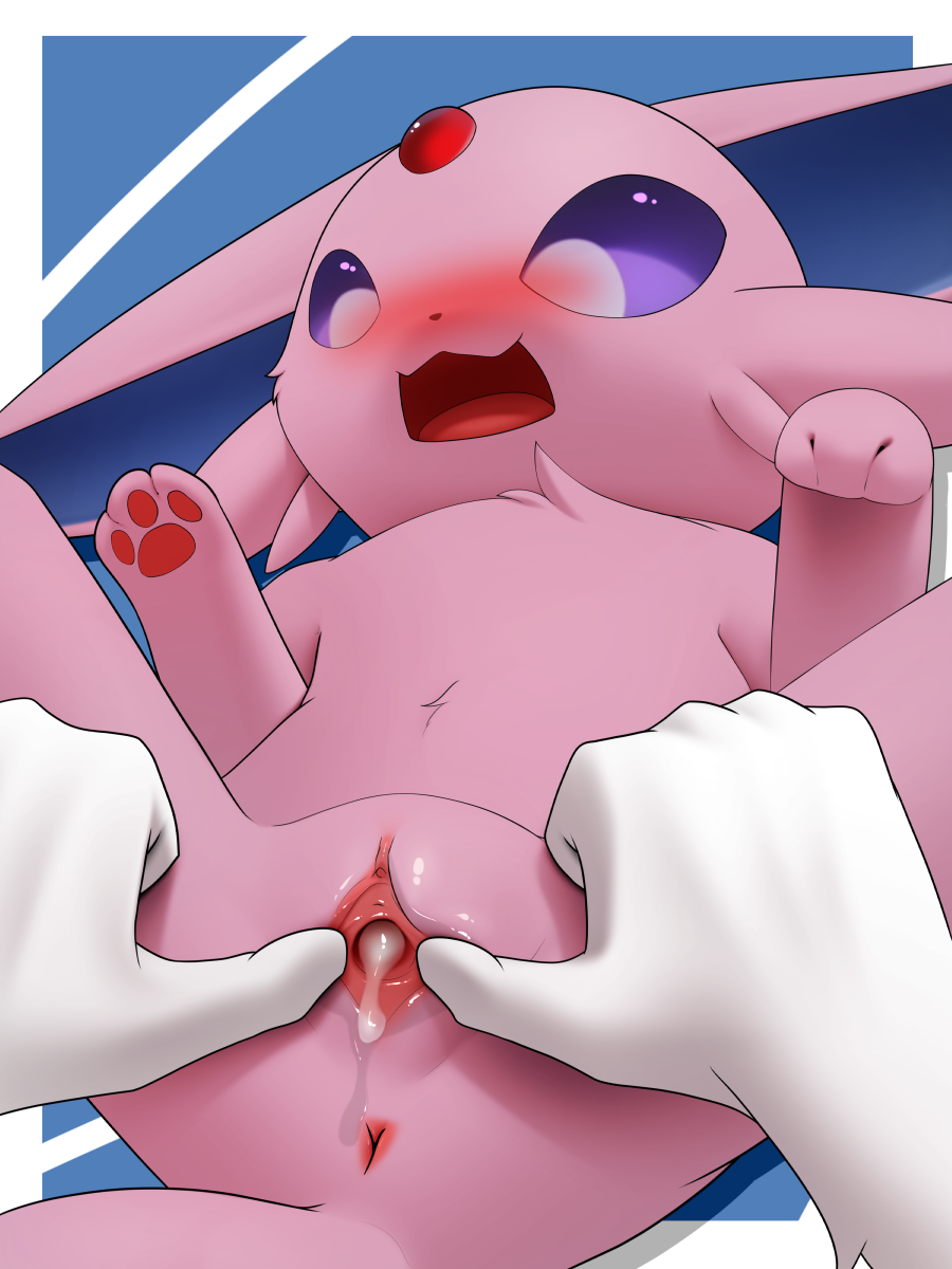 blush bodily_fluids cum cum_in_pussy cum_inside eeveelution espeon female feral generation_2_pokemon genital_fluids hi_res leaking leaking_cum leaking_pussy looking_down nintendo open_mouth pokemon pokemon_(species) solo spread_legs spreading steel_cat