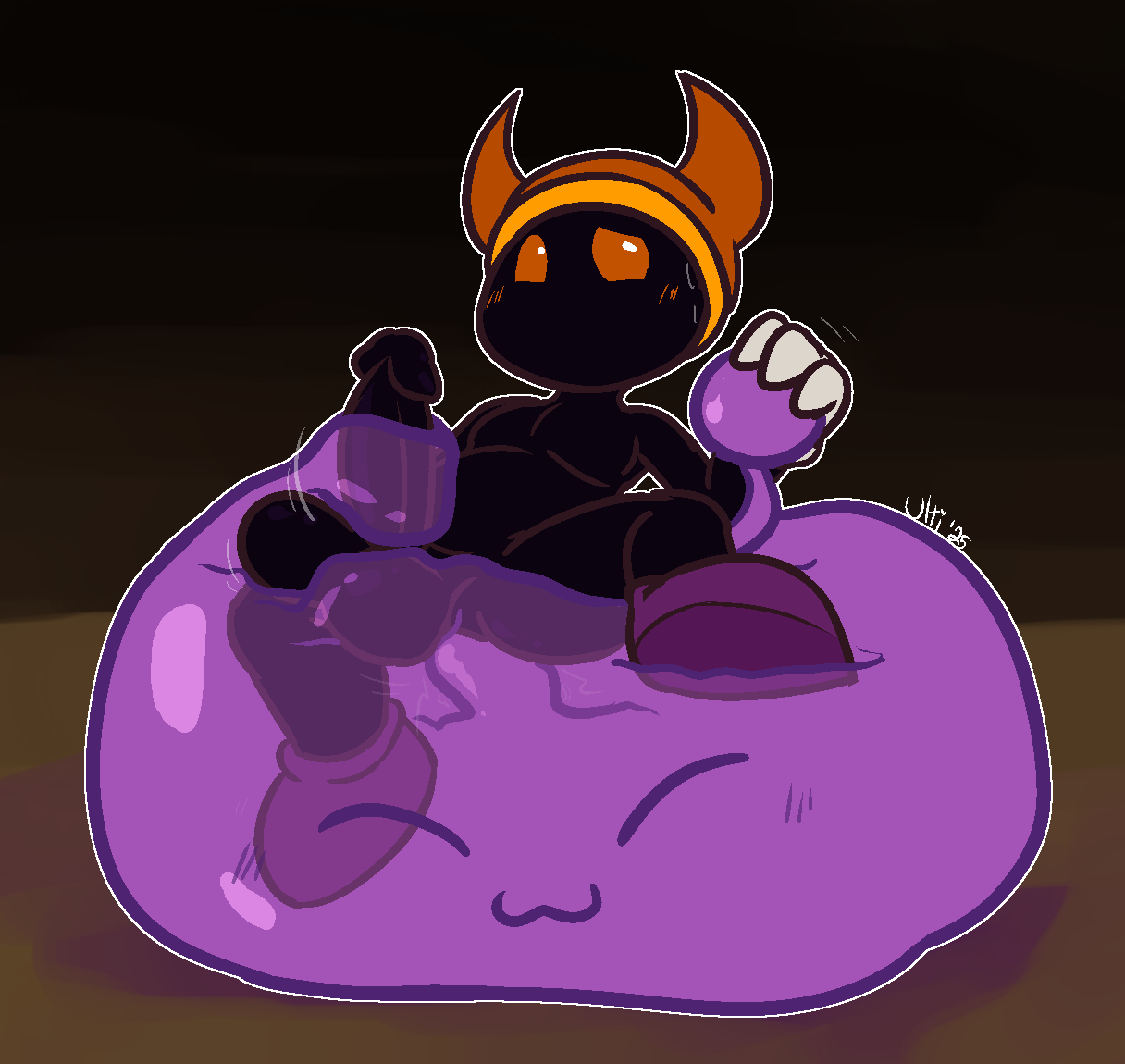 2025 ambiguous_gender anal anal_sex armor balls big_balls big_penis black_background black_balls black_glans black_penis blush brown_clothing brown_footwear brown_helmet brown_shoes closed_eyes clothing dwarf_(stardew_valley) erection footwear genitals glans gloves goo_creature handwear headgear helmet humanoid humanoid_genitalia humanoid_penetrated humanoid_penis male male_penetrated motion_lines mouthless penetration penis pupils purple_body red_eyes shadow_creature shoes simple_background smile spiked_armor spiked_helmet spikes tentacle tentacle_handjob tentacle_in_ass tentacle_penetration ultilix white_clothing white_gloves white_handwear white_pupils