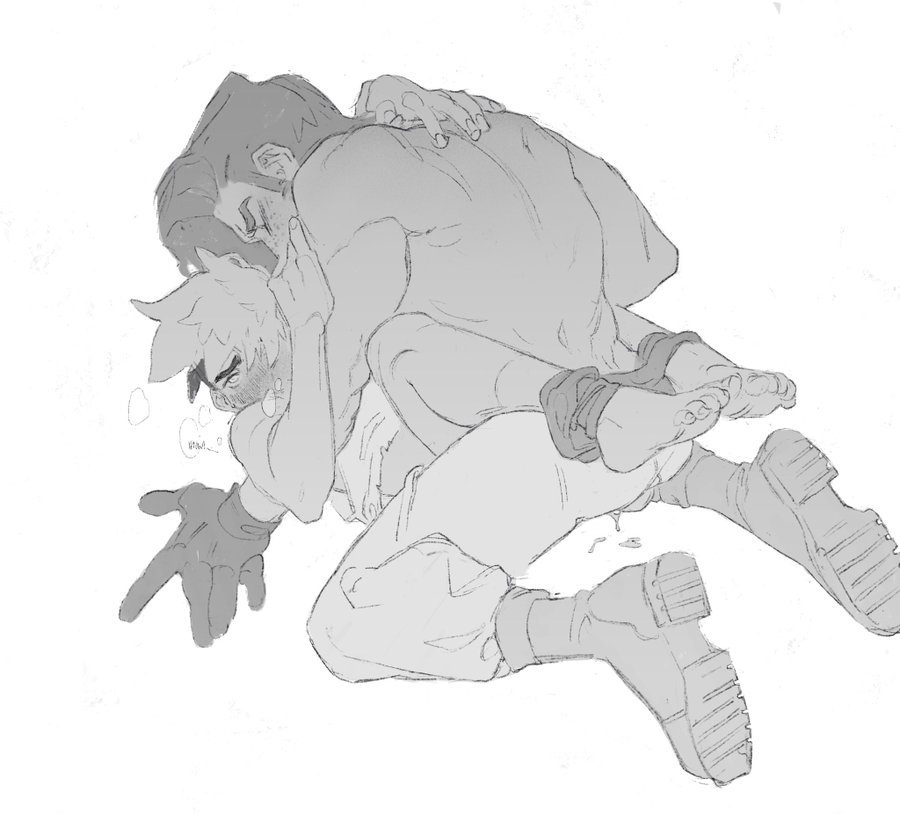 2boys, brad (trigun), daichouno, gay, half dressed, male, pants around ankles, trigun, trigun stampede, vash the stampede