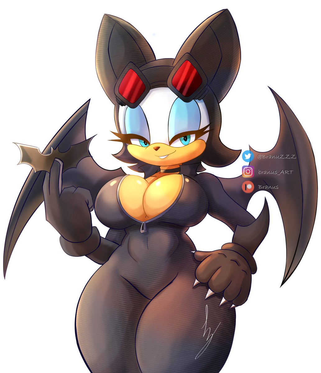 1girls, 2025, anthro, barely contained, barely contained breasts, barely fits, bat, bat wings, batarang, blue eyes, bodysuit, branuzzz, breasts, breasts too big, bursting breasts, catwoman (cosplay), chiropteran, curvy figure, dc, dc comics, fat thighs, female, furry, goggles, goggles on head, imminent wardrobe malfunction, large breasts, looking at viewer, mobian (species), rouge the bat, smile, sonic (series), tight suit, tight supersuit, white hair, wings, zipper, zipper stuck