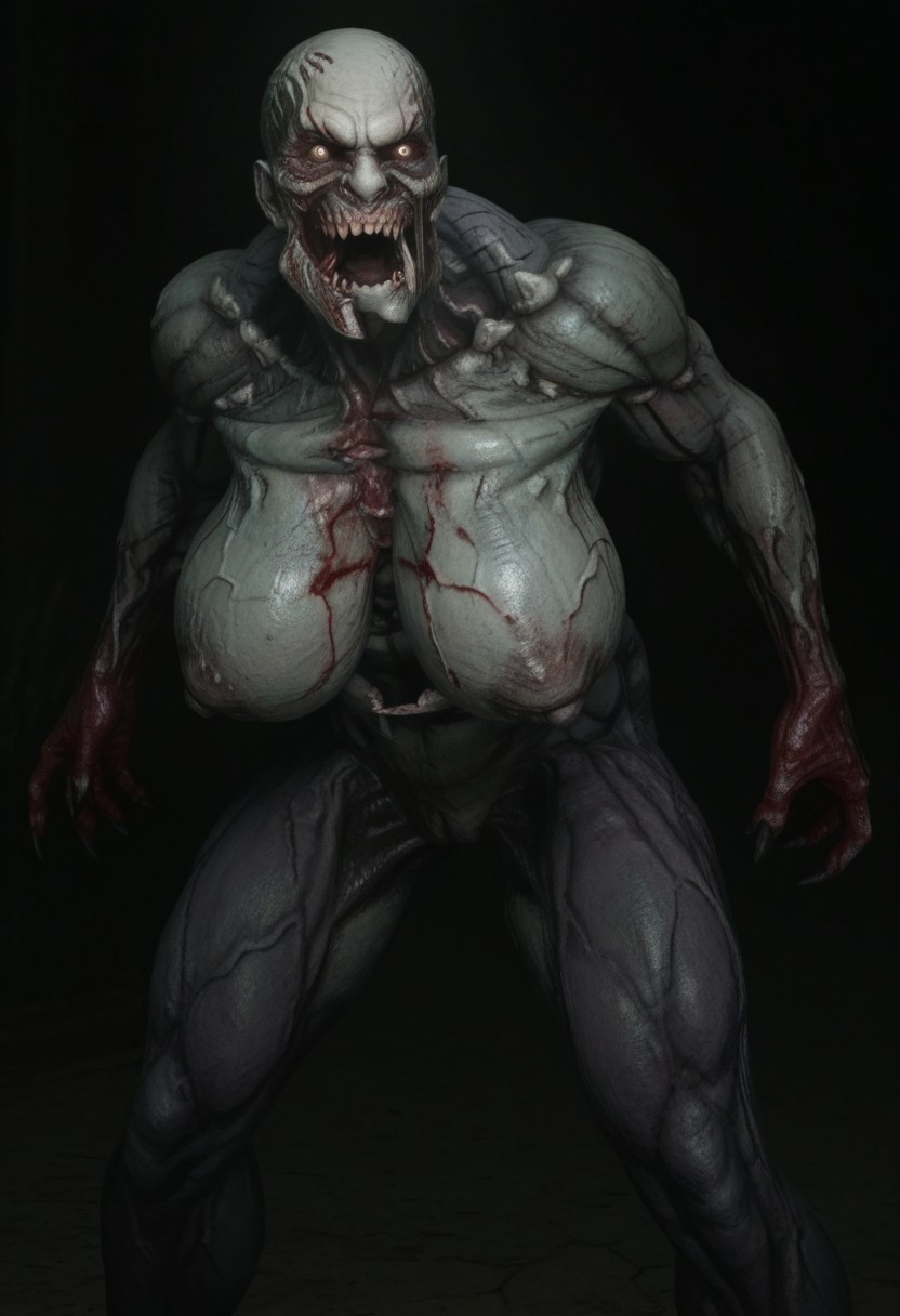 1girls, ai generated, areola, areolae, big breasts, breasts, claws, dying light, female, female only, huge breasts, monster girl, nightmare waifu, nipples, sharp teeth, solo, teratophilia, unknown artist, vein, veins, veiny breasts, volatile, zombie, zombie girl