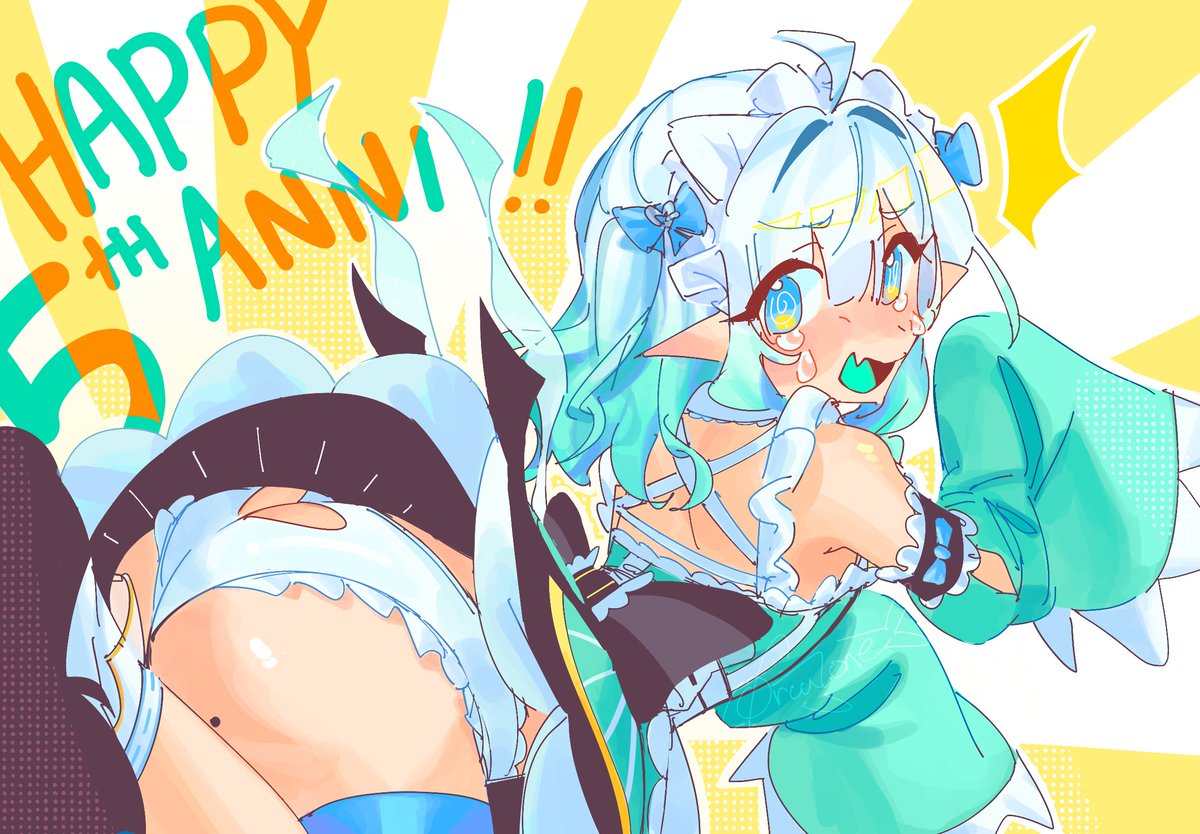 0rcazone, 1girls, ass, crying, embarrassed, female, heart cutout, indie virtual youtuber, mint fantome, panties, tagme, virtual youtuber