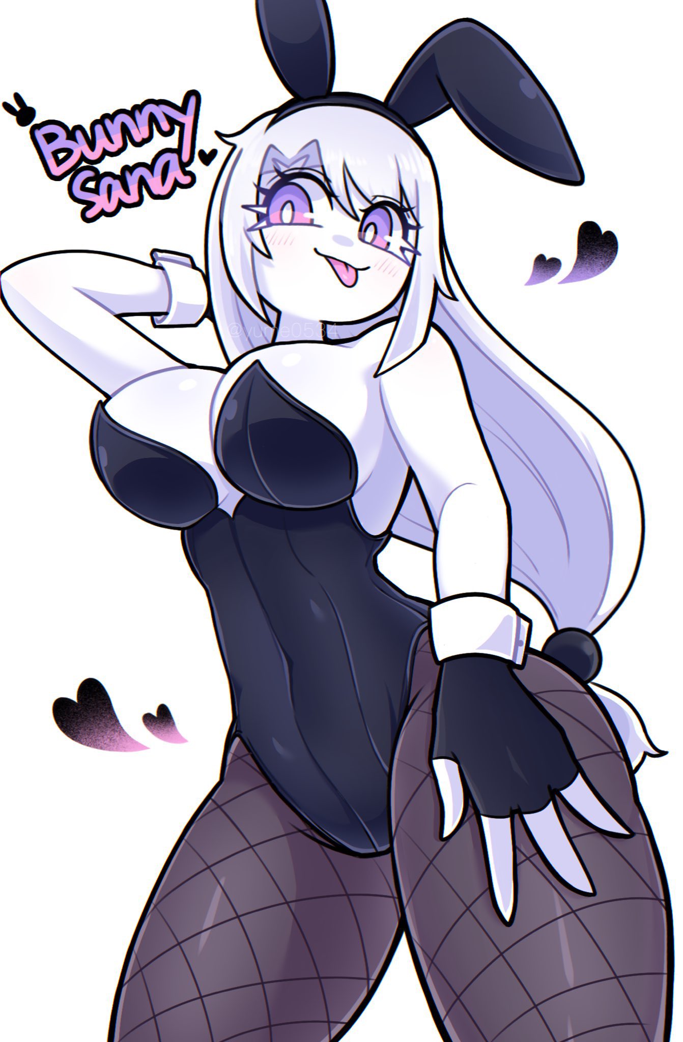 1girls, breasts, bunnysuit, female, female only, oc, original character, sana (yume0534), thighs, yume0534