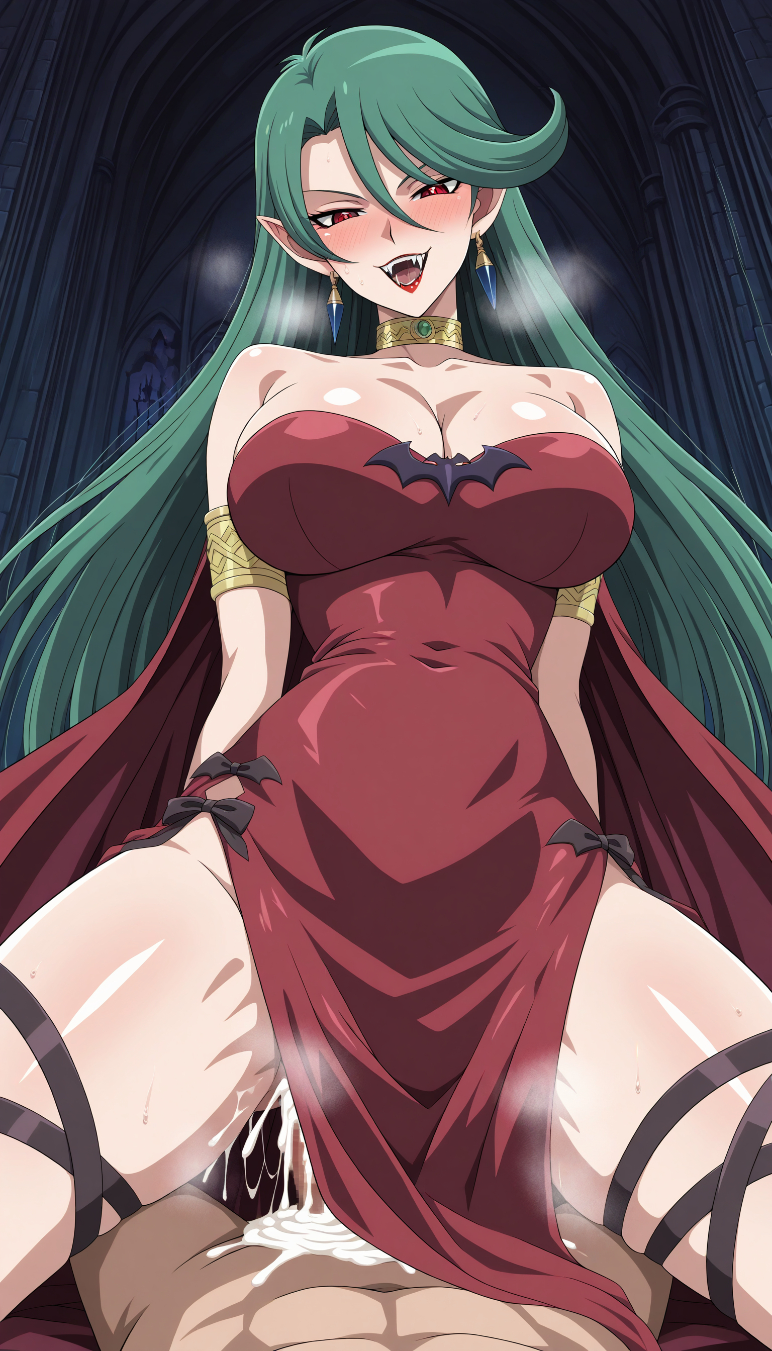 ai generated, camula, cum, female, implied sex, vampire girl, waifu, yu-gi-oh!, yu-gi-oh! gx