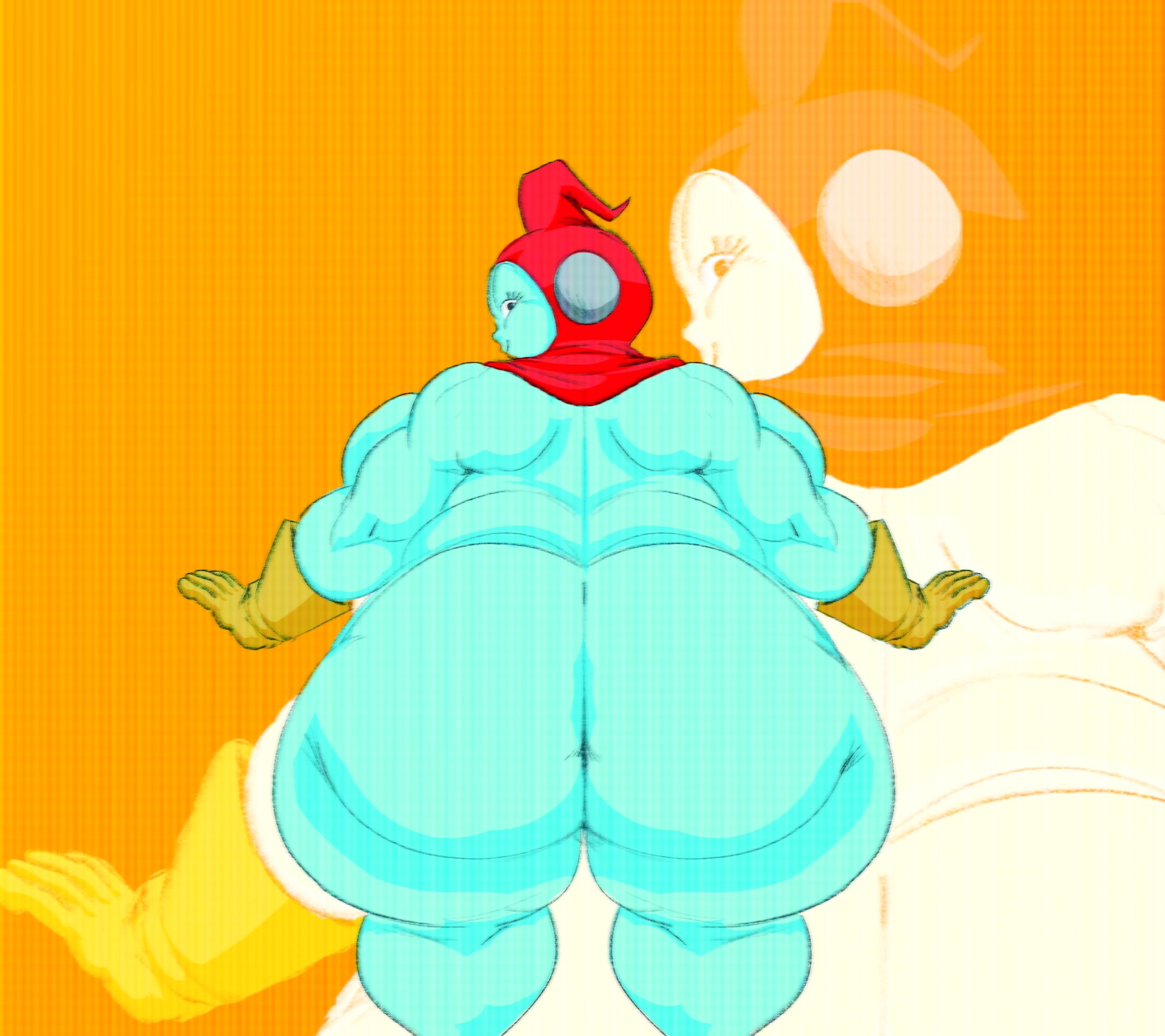 ass, bbw, breasts, chubby female, color, colored, dragon ball, dragon ball super, fat, fat ass, fat butt, fat female, fat fetish, fat thighs, female, glove, gloves, gloves on, gloves only, hat, huge ass, huge breasts, huge butt, hyper, hyper ass, hyper butt, imminent anal, imminent penetration, imminent rape, imminent sex, inminent sex, naked, naked female, nude, nude female, olozva, ribrianne, solo, solo female, spankable ass, teasing, teasing viewer, teasing with butt, wallpaper