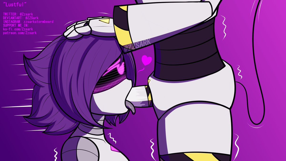 1boy1girl, fellatio, female, in love, just, lustful eyes, male, male/female, murder drones, n (murder drones), robot boy, robot girl, tagme, uzi (murder drones), zzsark, zzsark nsfw
