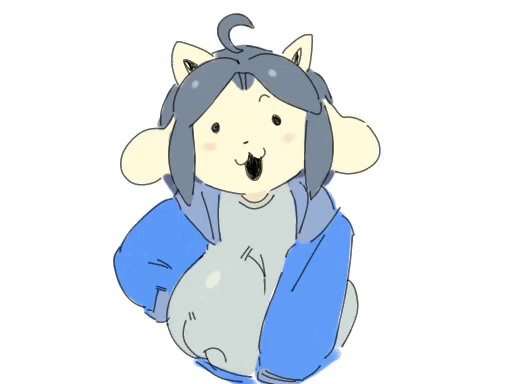 :3, accomplished, ahoge, animated, anthro, big breasts, blush, blushing, bodily fluids, breast squeeze, breast squish, breasts, bust portrait, clothing, cute, cute face, dumb, dumb girl, female, form fitting, front view, grey hair, hair, hoodie, huge breasts, looking at viewer, mammal, offmoss1, portrait, puffy areola, puffy nipples, shirt, silly, silly face, smile, solo, squish, stupid, sweat, sweater, tem, temmie (undertale), tight clothing, tight fit, topwear, undertale, undertale (series), white body