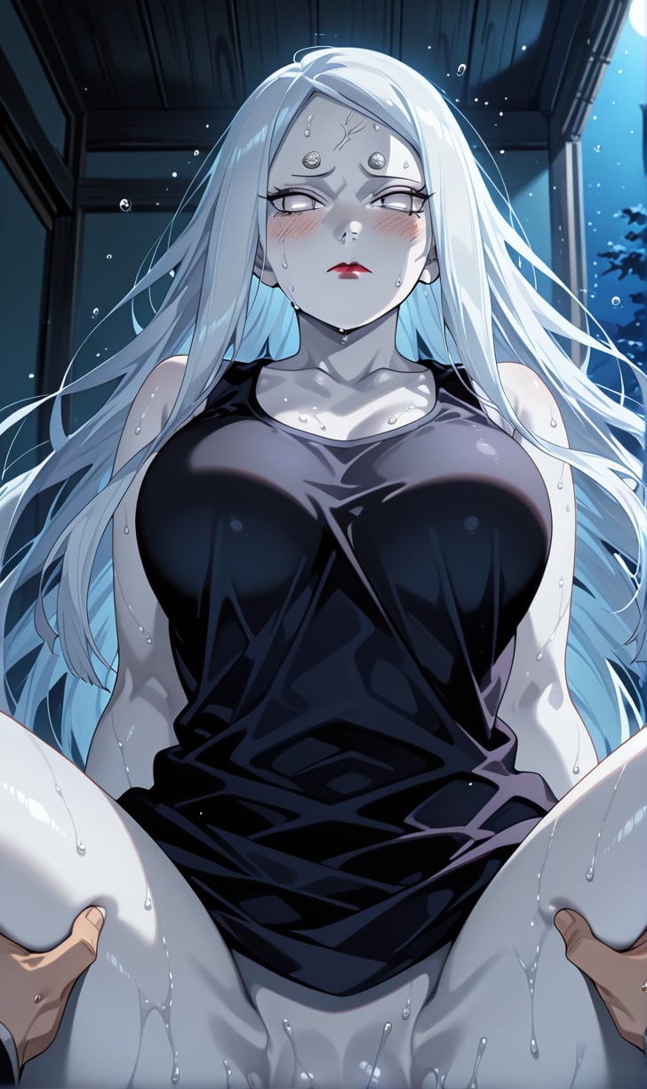 ai generated, female, naruto (series), naruto shippuden, otsutsuki kaguya, tagme, white hair, white skin