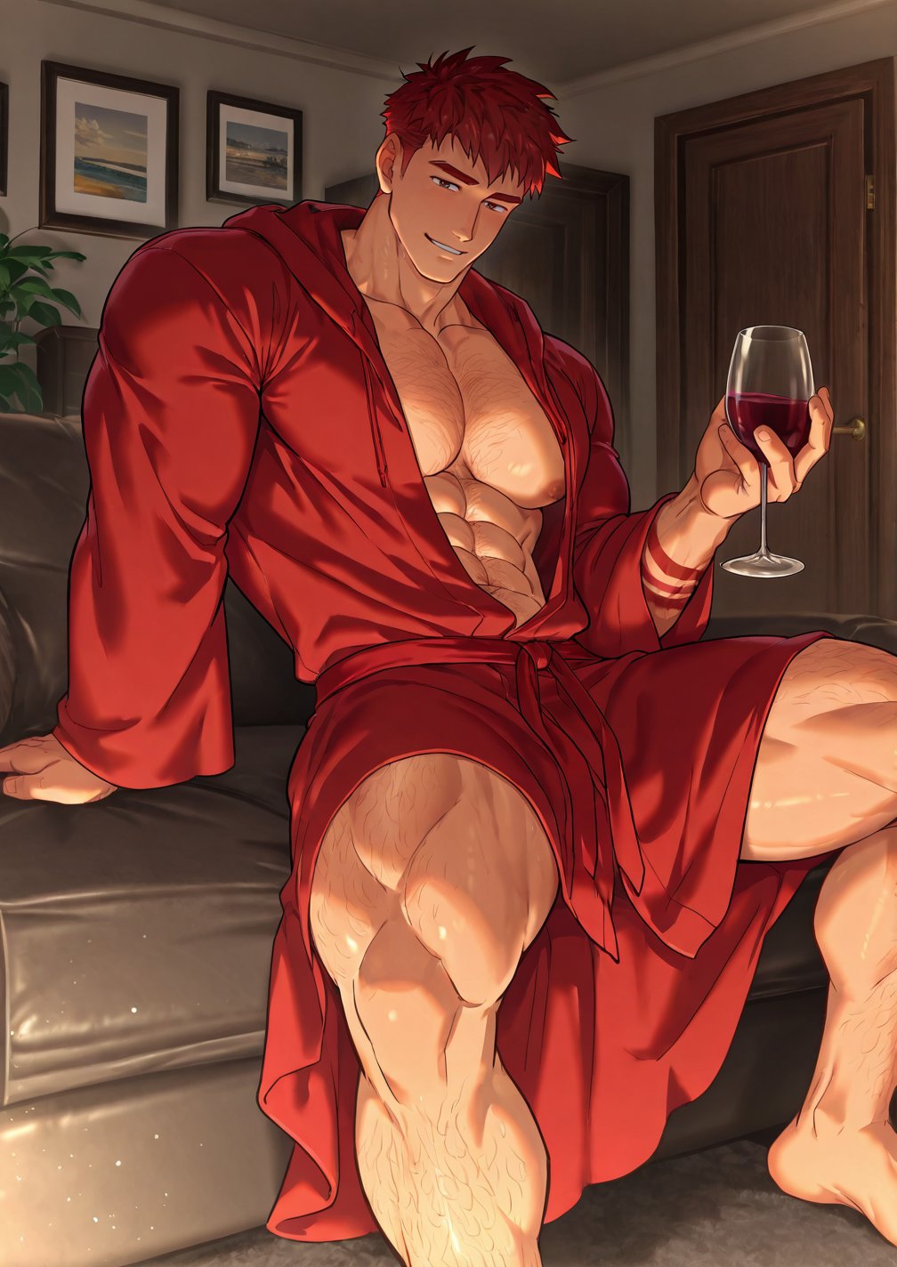 ai generated, bara, derek kingsfield, gay, gorosett, jock studio, jock studio (blits games), jockstudio (blits games), male, male focus, male only, muscular, muscular male, yaoi