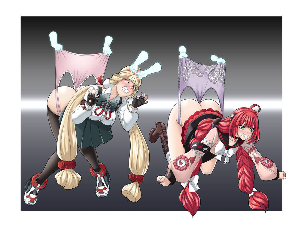 alice thymefield, ass, ass crack, blonde female, blonde hair, blonde-haired female, blush, bully, bullying, bunny ears, bunny girl, butt crack, clenched teeth, disembodied hand, disembodied hands, embarrassed, female, green eyes, hanging wedgie, hoyoverse, my lady, nacalfos, panties, pink panties, pink underwear, purple panties, purple underwear, rabbit ears, rabbit girl, rabbit humanoid, red hair, ukinami yuzuha, underwear, wedgie, wedgie fetish, wedgied female, wedgienerd, wedgies, wet willy, zenless zone zero
