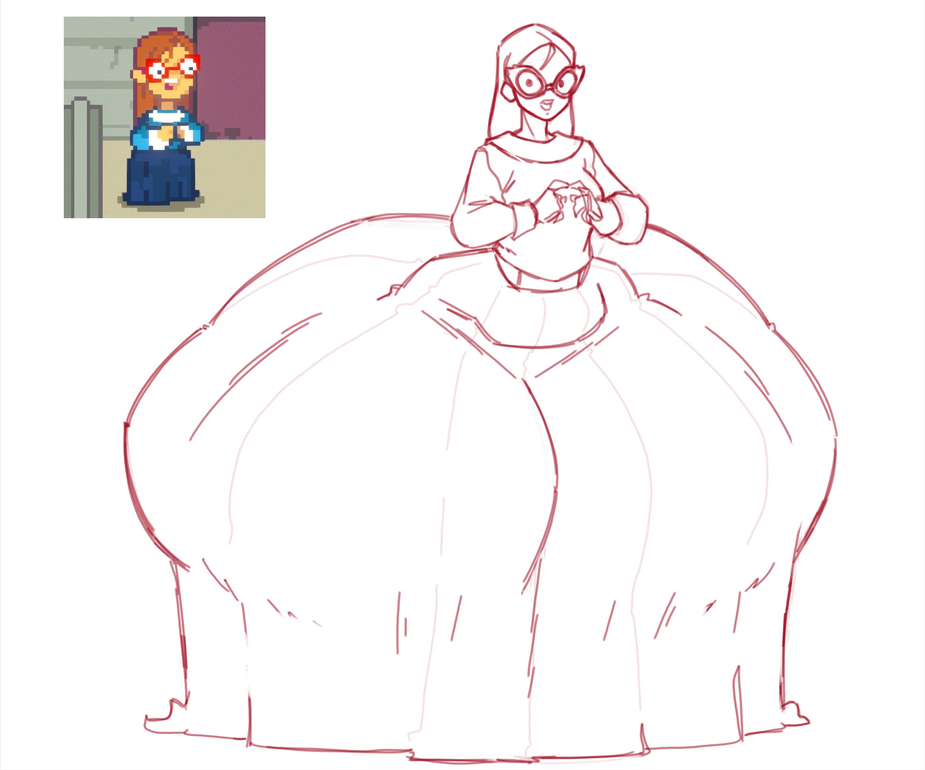 1girls, ass, ass body, ass focus, big ass, bottom heavy, fat ass, female, female focus, female only, fully clothed, giant ass, gigantic ass, glasses, huge ass, huge hips, huge thighs, hyper, hyper ass, hyper bottom half, hyper hips, hyper thighs, kindergarten (game), kindergarten 3, long skirt, massive ass, massive thighs, ms. lovelett, round ass, skirt, solo, thick ass, thick hips, thick thighs, wide hips, winterwarning
