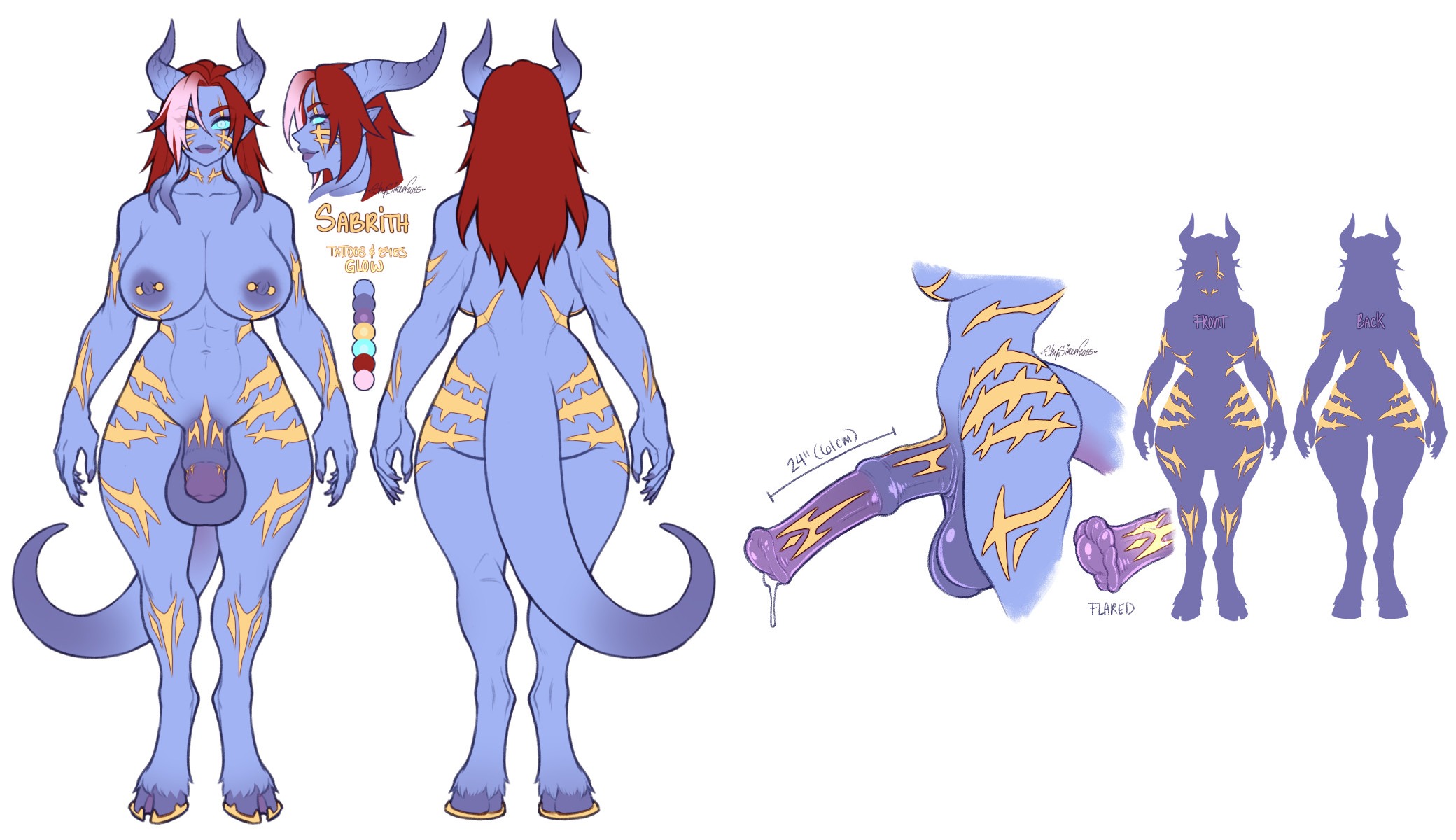 animal genitalia on humanoid, animal penis on humanoid, character sheet, draenei, futa only, futanari, horsecock, horsecock on humanoid, intersex, sabrith ebonclaw, shysiren, warcraft, world of warcraft
