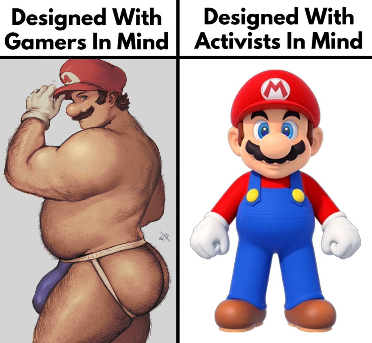 ass, bara, big ass, big butt, blue eyes, blumnight, bubble ass, bubble butt, bulge, chubby, designed with gamers in mind, hairy, hairy male, huge ass, huge butt, jockstrap, male, male only, mario, mario (series), meme, moustache, red hat, round ass, round butt, super mario bros., thick ass, thick butt, yaoi